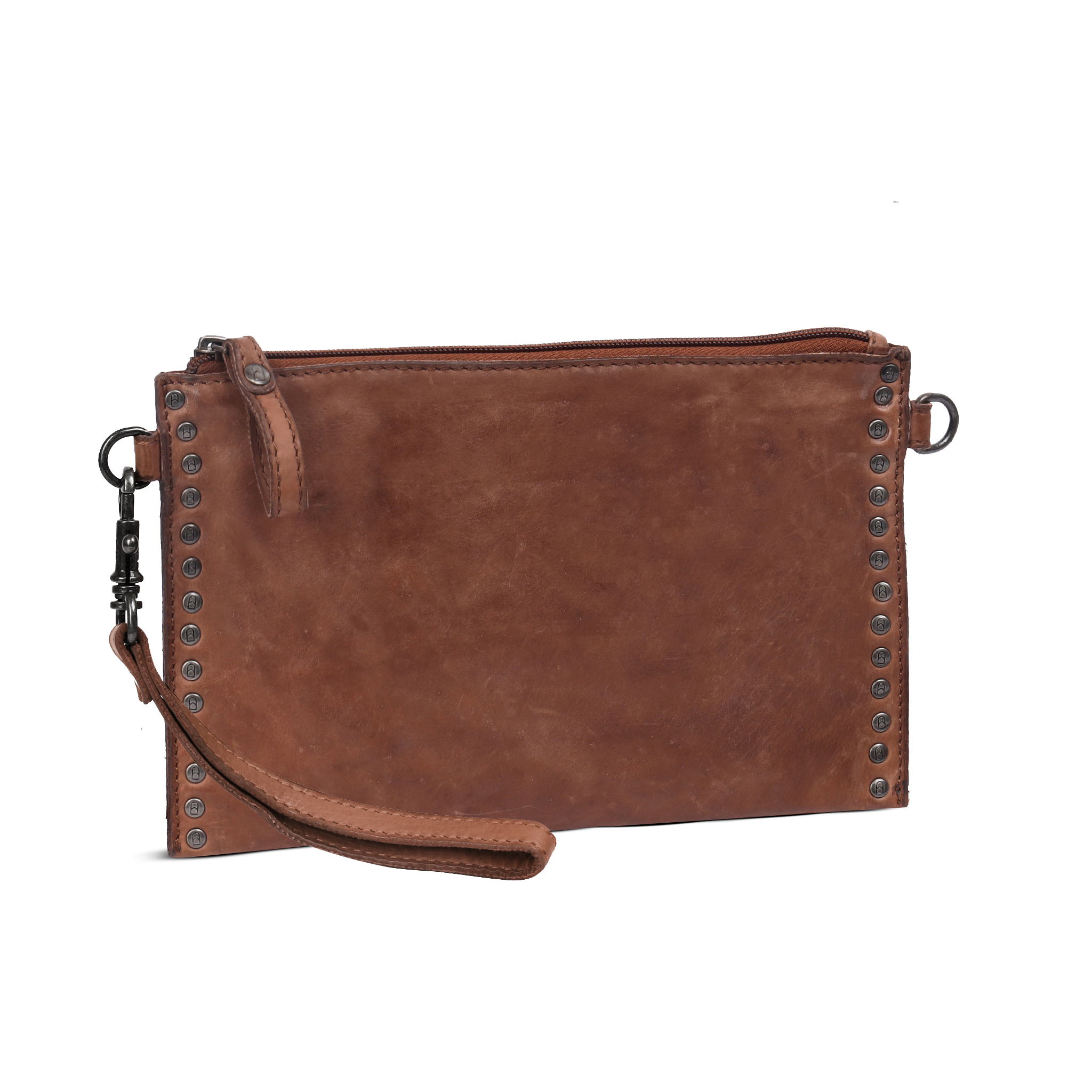 Vintage Rocks Clutchveske – Brun, Skinn