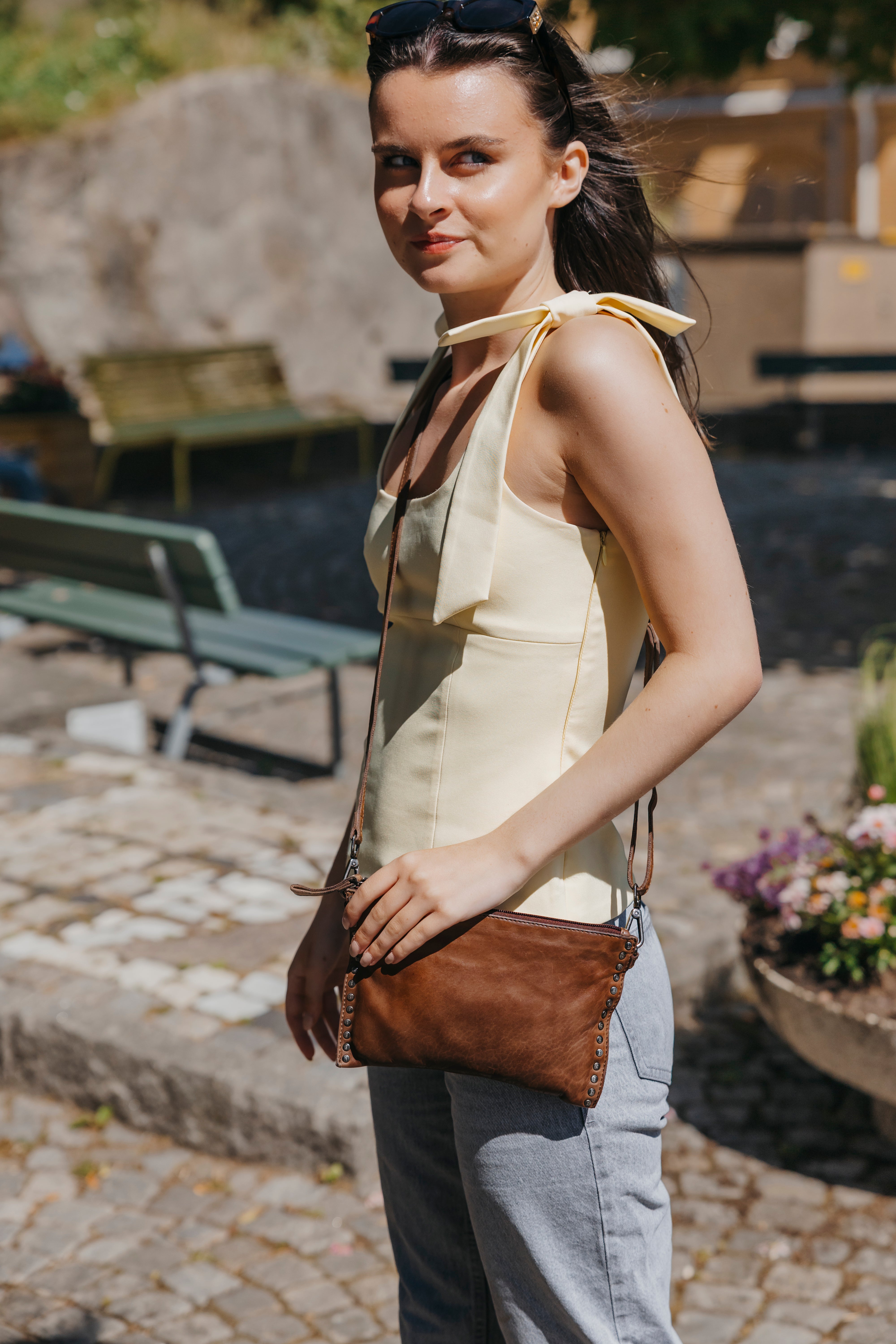 Vintage Rocks Clutchveske – Brun, Skinn