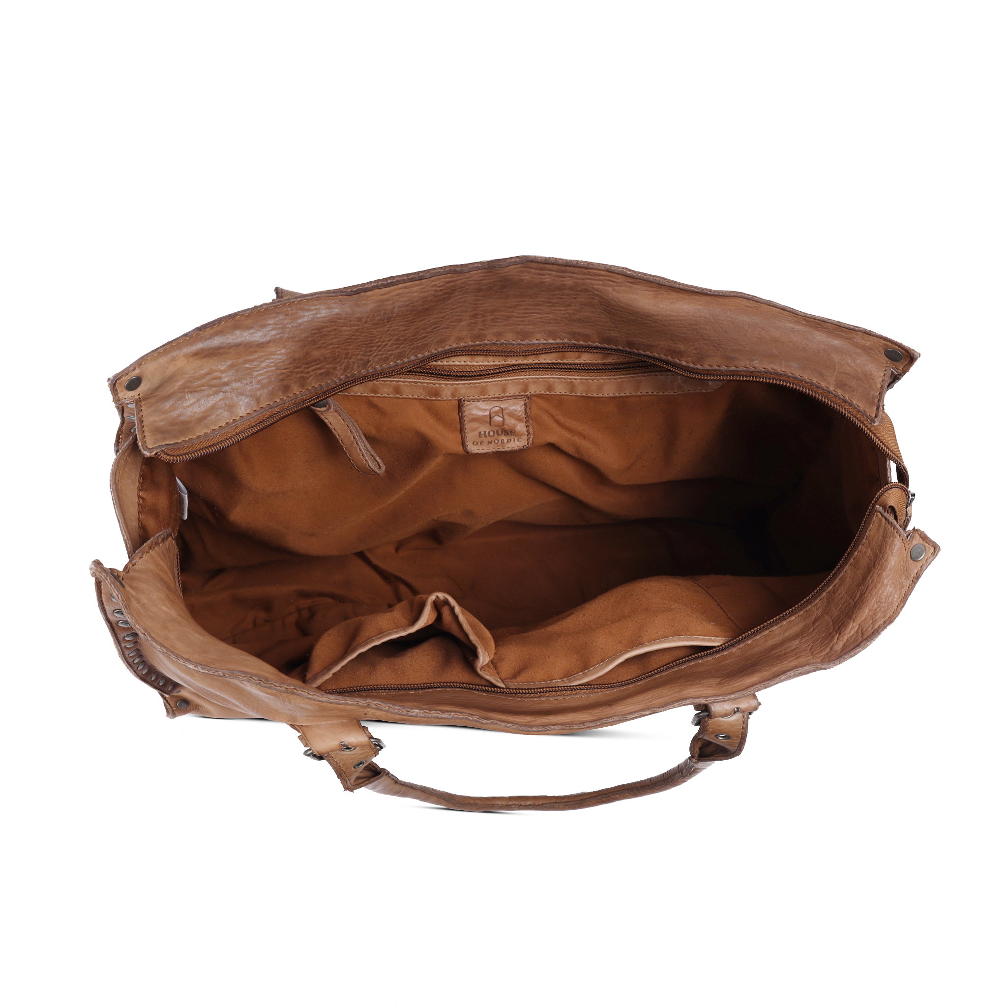 Vintage Rocks Skinnveske – Brun, Romslig