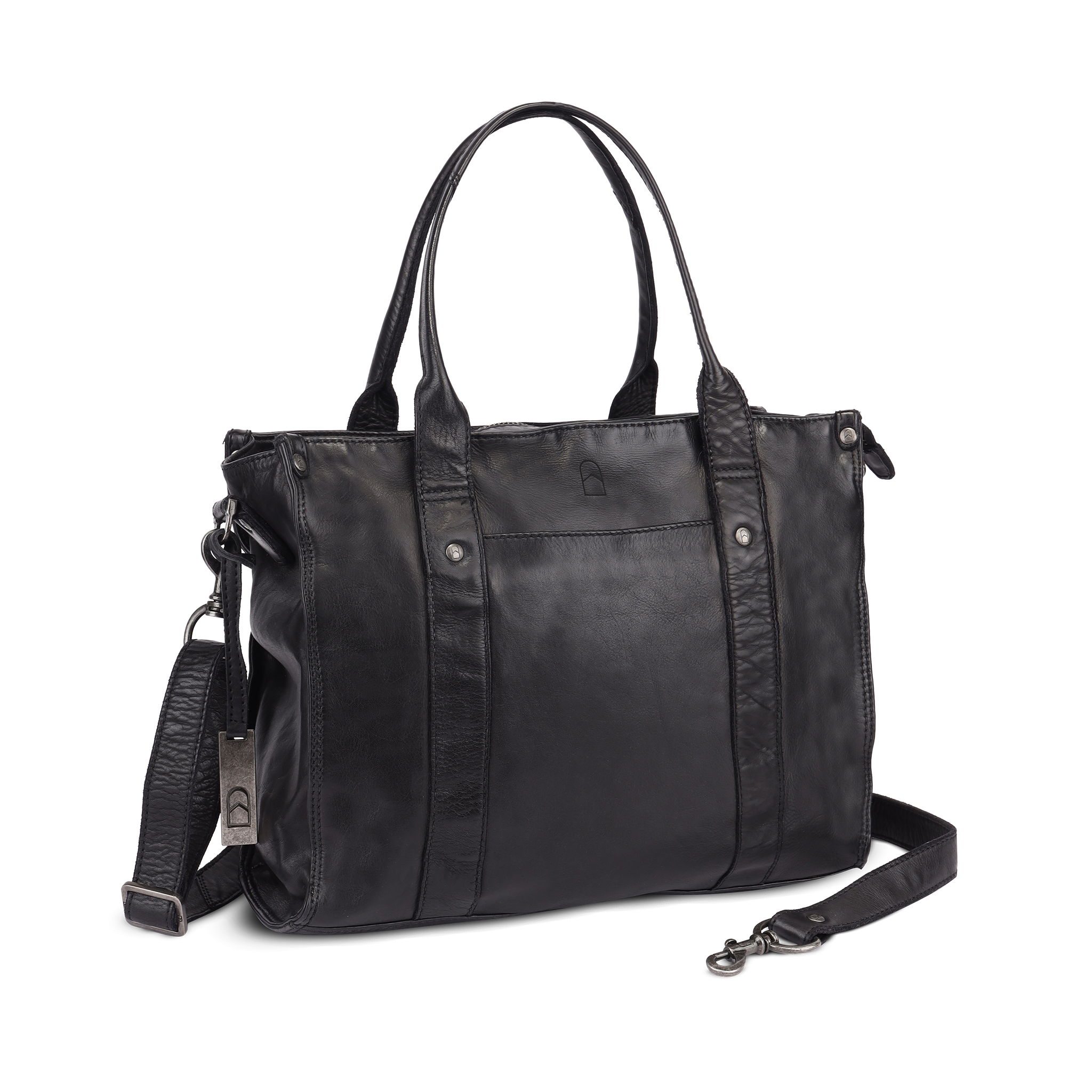 Skinnveske | Vintage look | Sort | 3040092