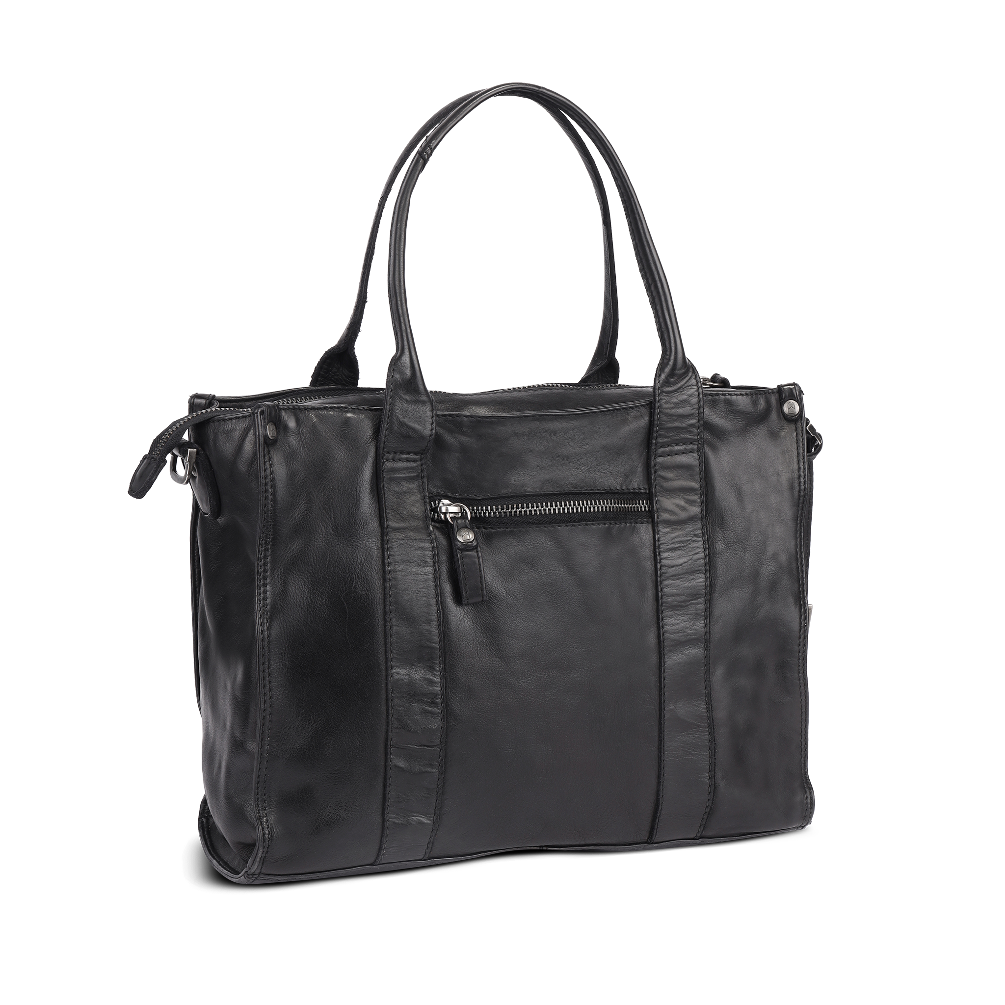 Skinnveske | Vintage look | Sort | 3040092