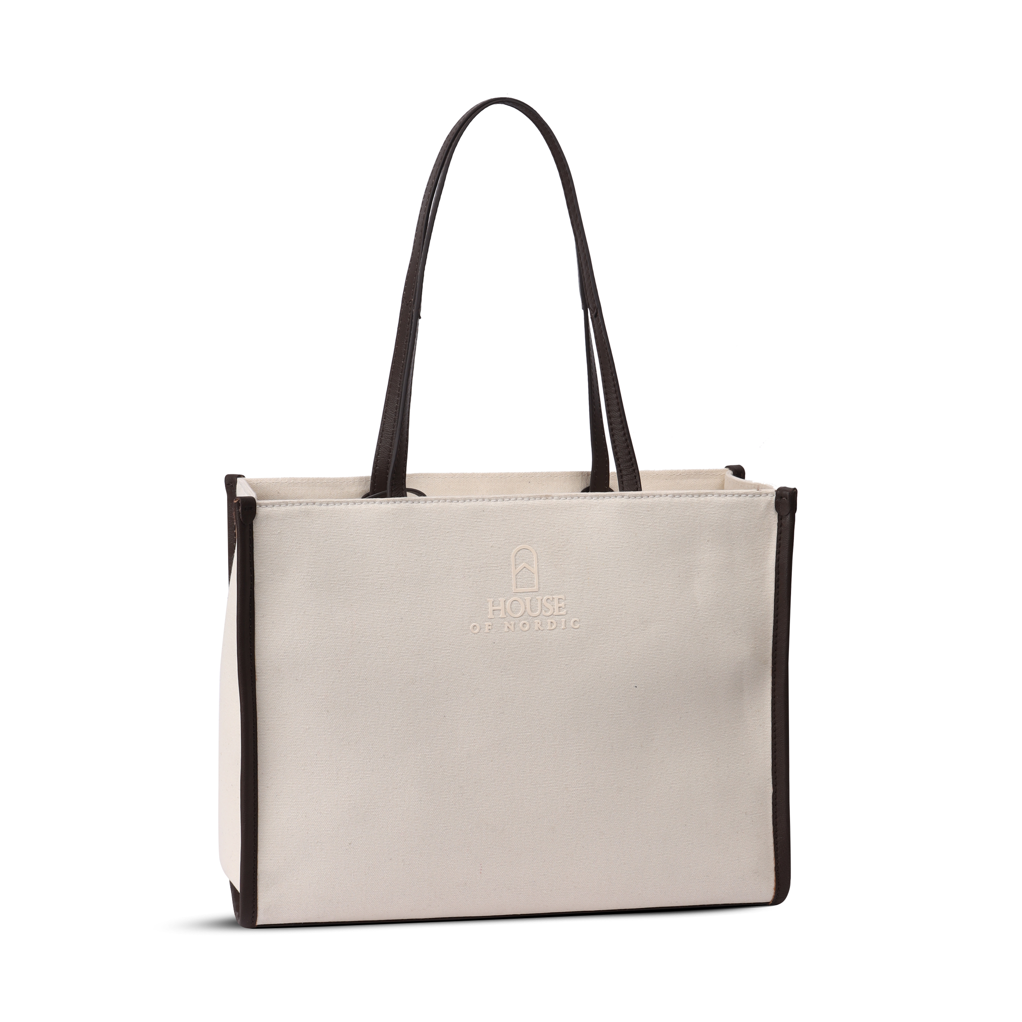 Skulderveske | Kanvas/Skinn | BeigeCognac| 3040117