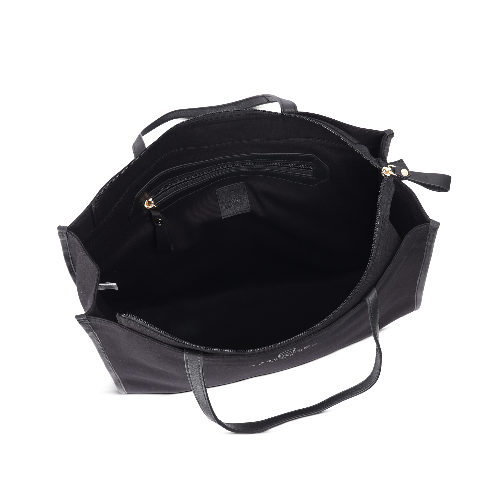 Tote Veske | Kanvas og Skinn | Sort | 3040118