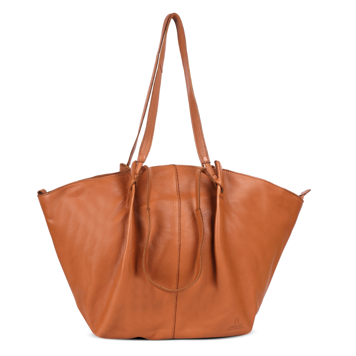 Chic Boho toteveske i skinn, Tan