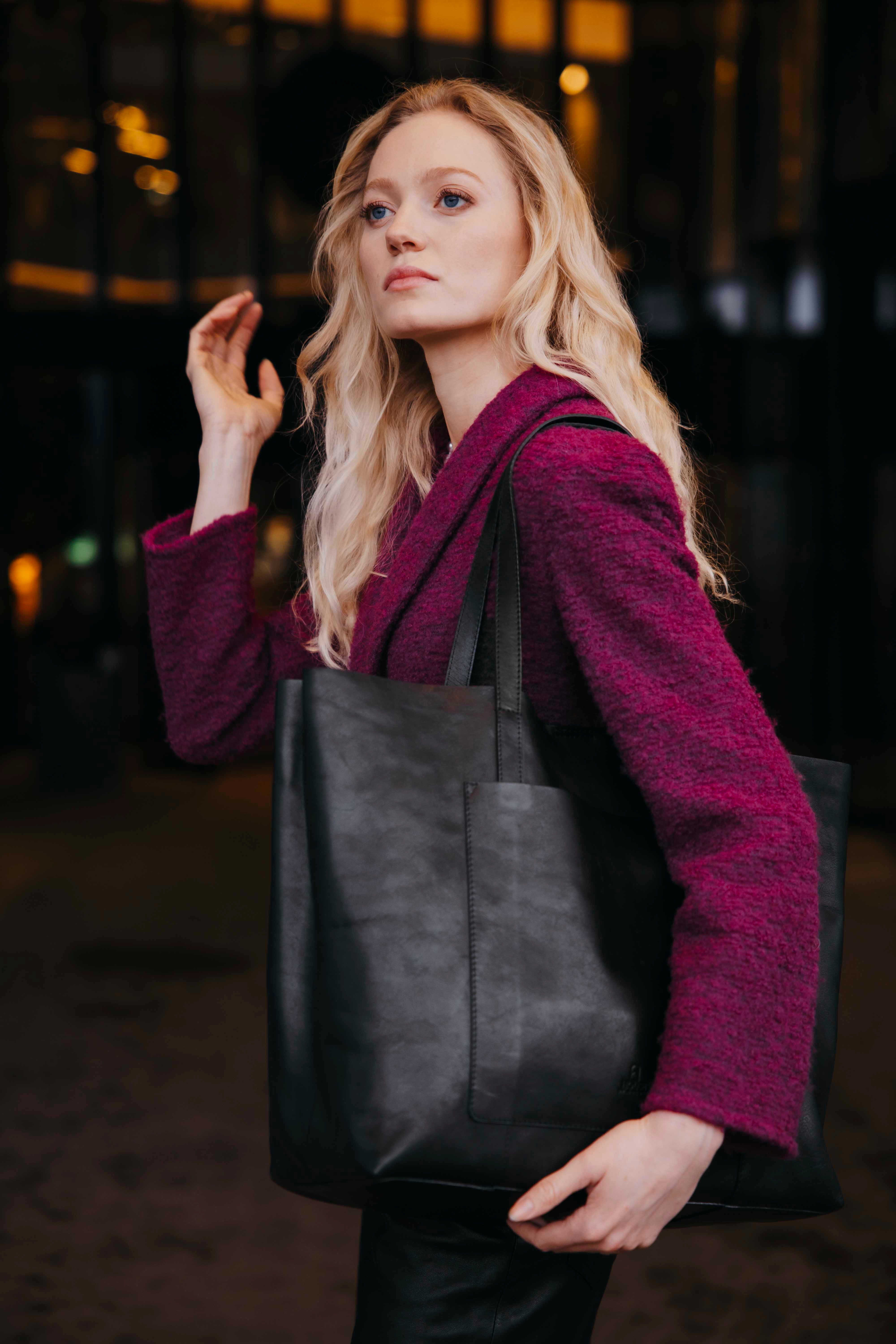 Skinnveske/Jobbveske | Sort | Romslig | 3052031