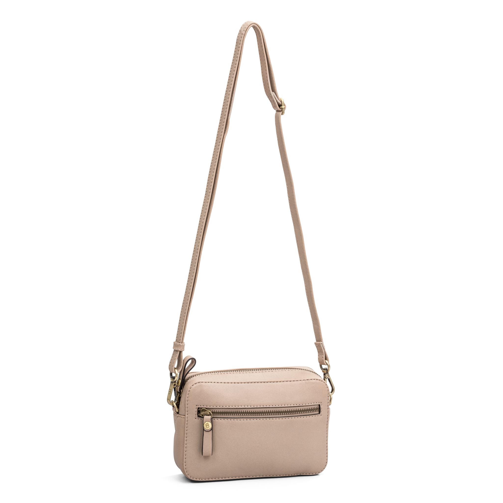 Crossbody Veske | Skinn | Kompakt | Beige | 3052034