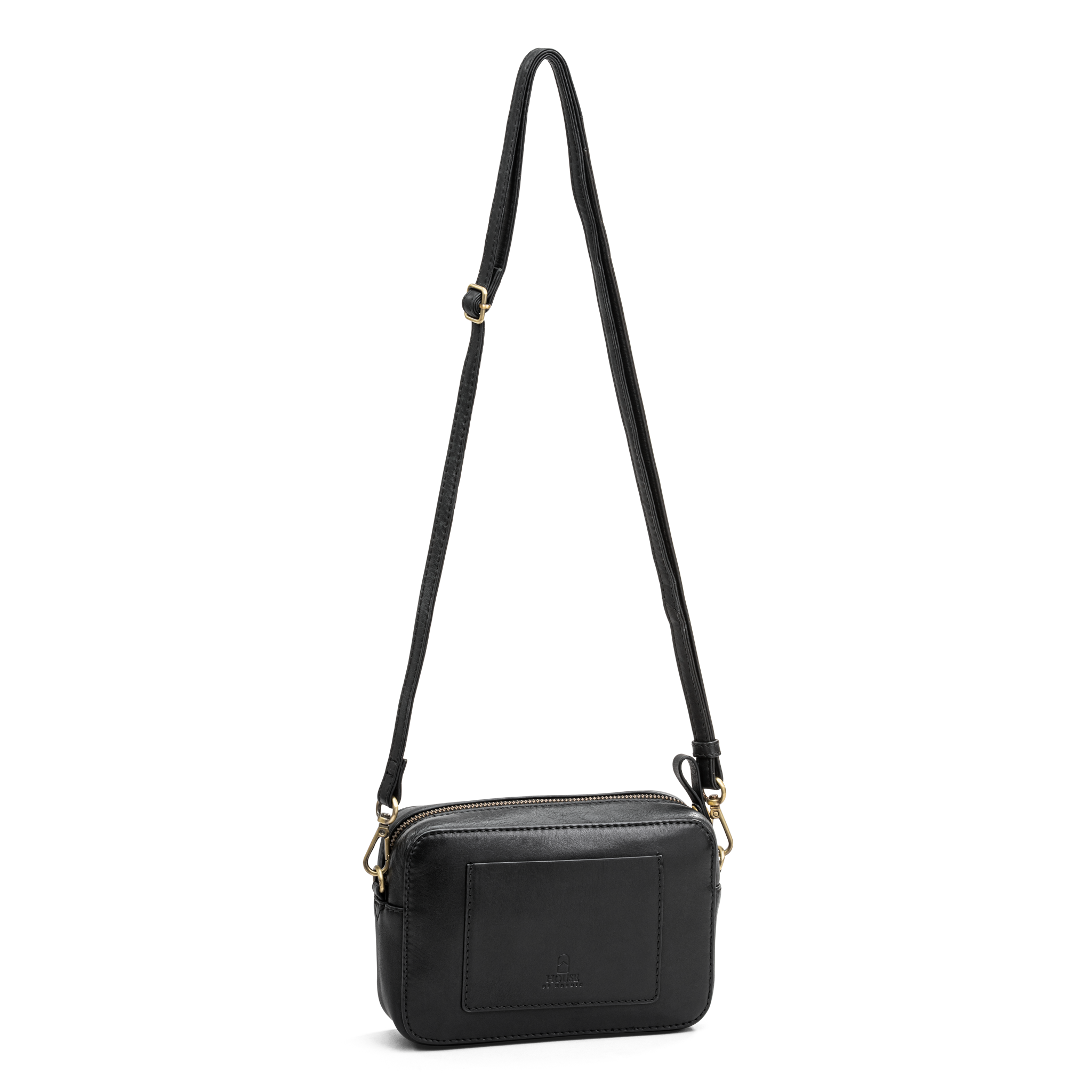 Crossbody Veske | Skinn | Kompakt | Sort | 3052034