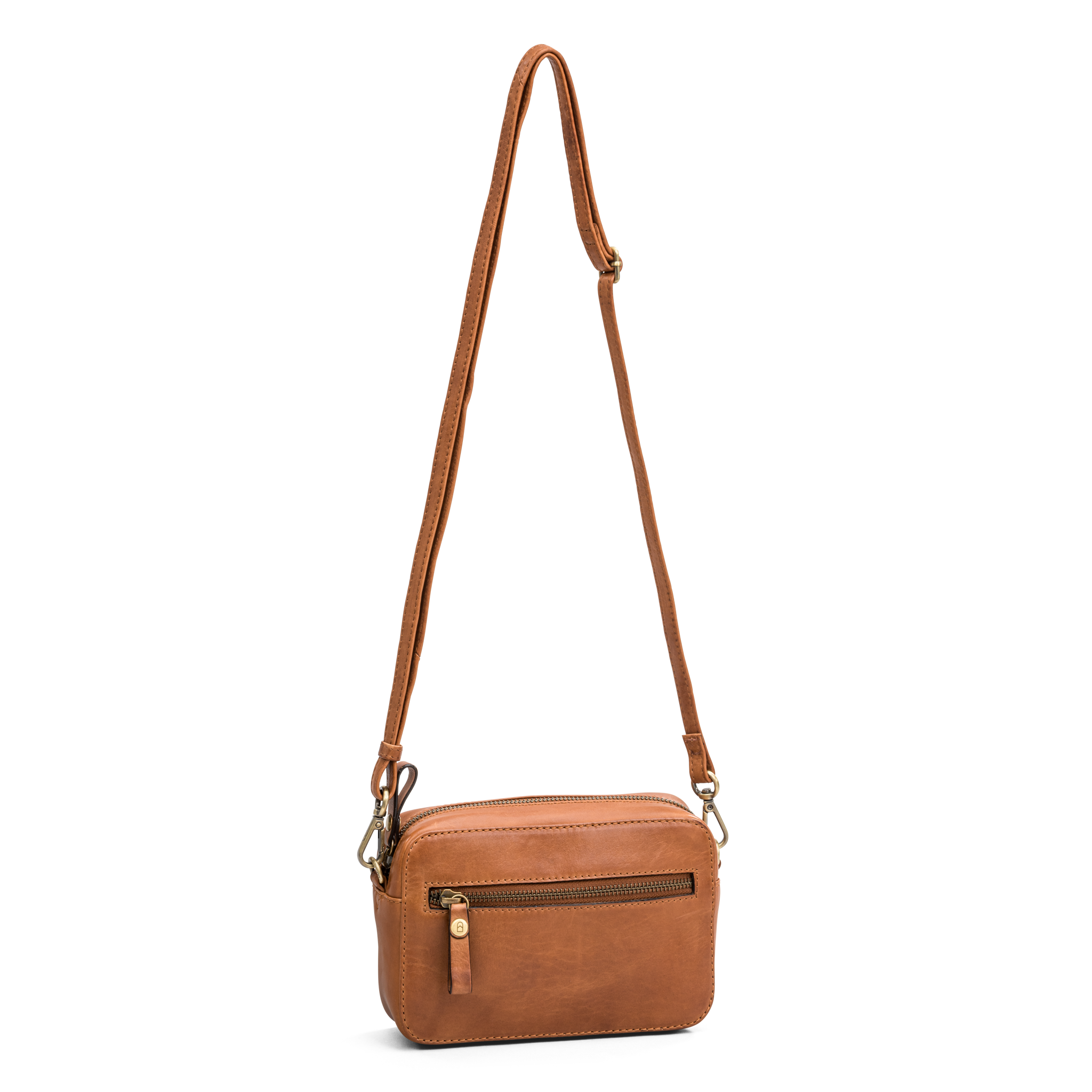 Crossbody Veske | Skinn | Kompakt | Tan | 3052034