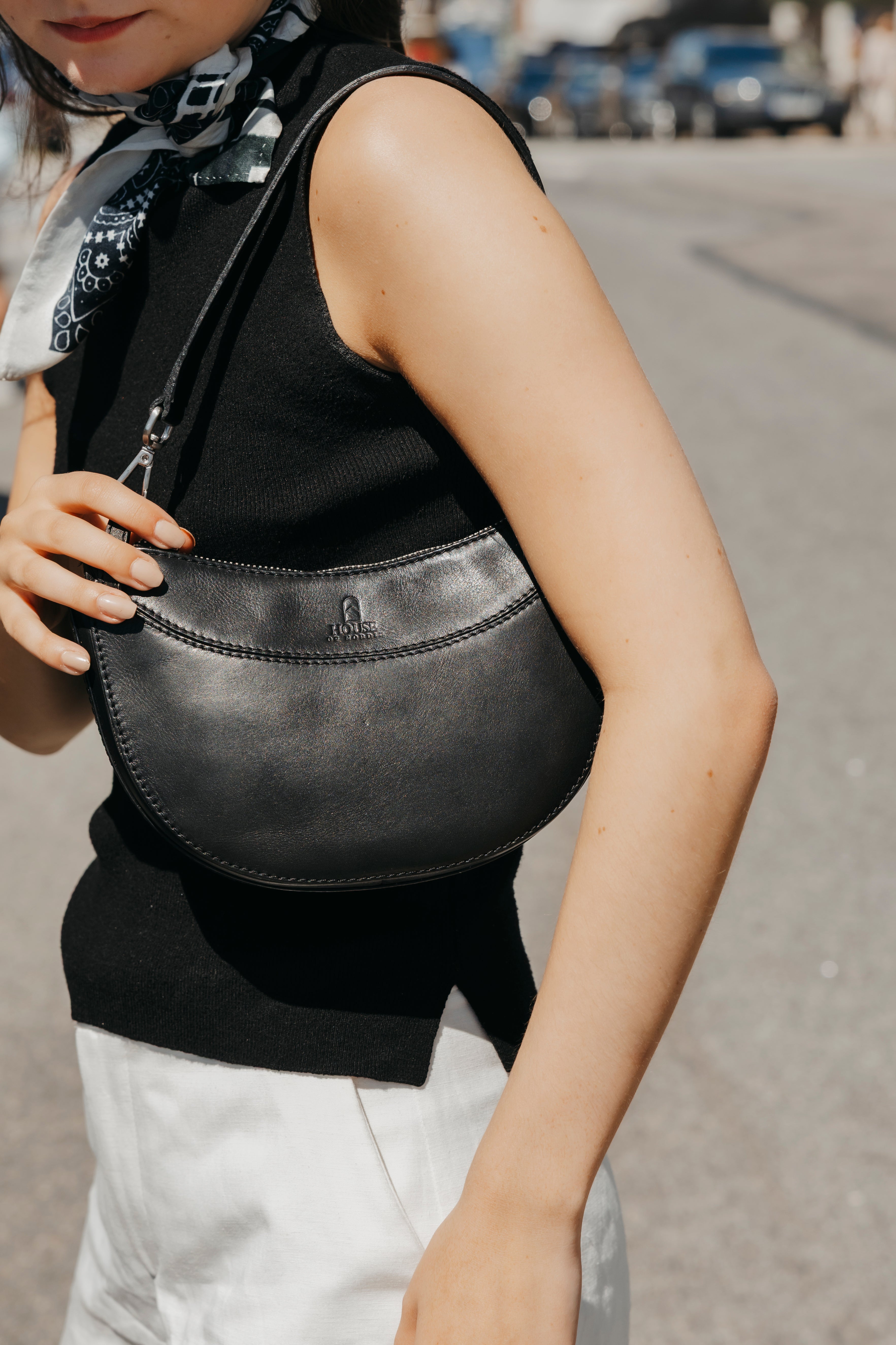 Skinnveske | To reimer | Klassisk | Sort | 3052036