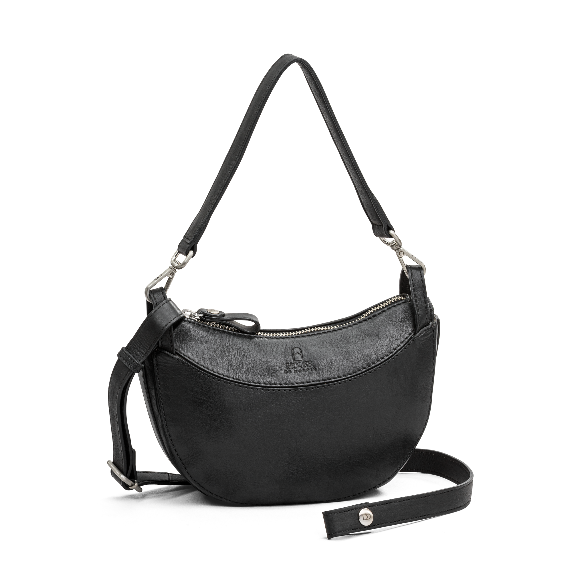 Skinnveske | To reimer | Klassisk | Sort | 3052036