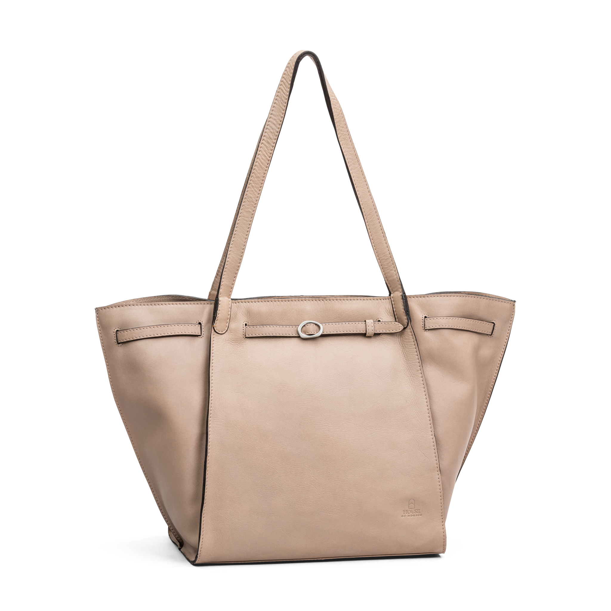 Skulderveske | Skinn | Romslig | Beige | 3052042