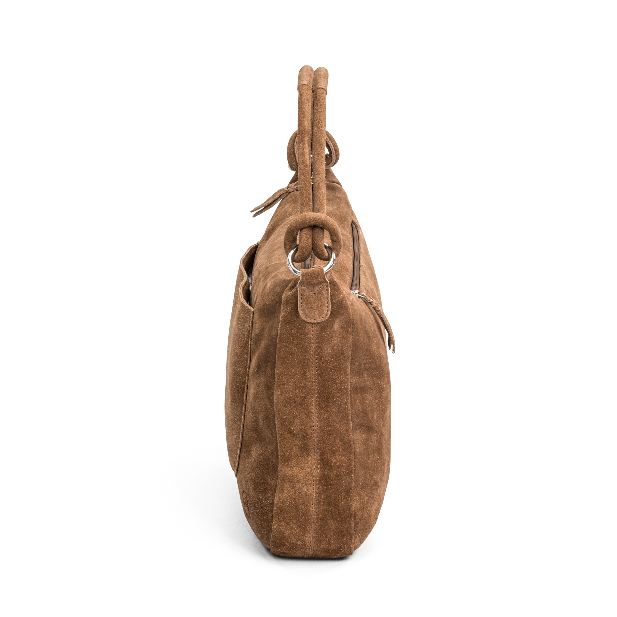Skulderveske | Camel | Semsket skinn | Romslig | 3070148