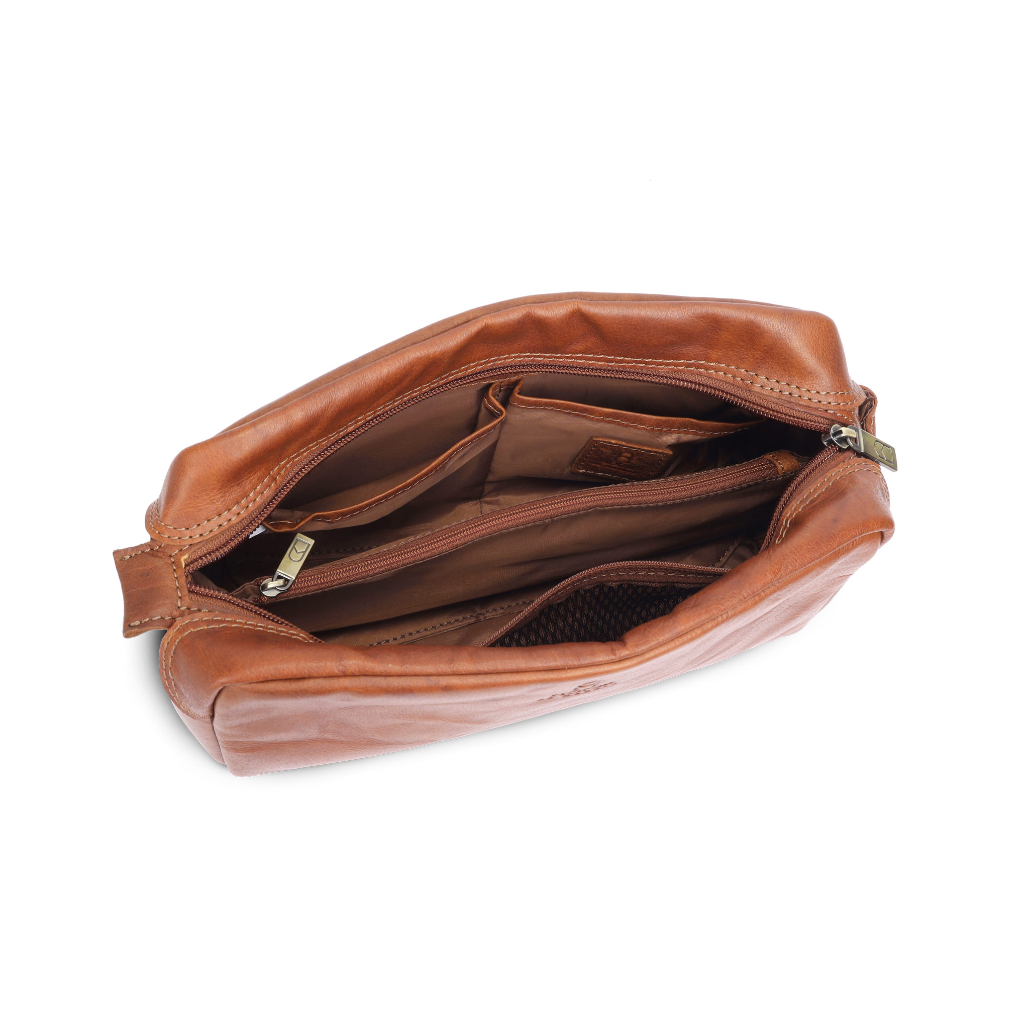 Toalettmappe | Skinn | Perfekt til Herre | Cognac | House of Sajaco