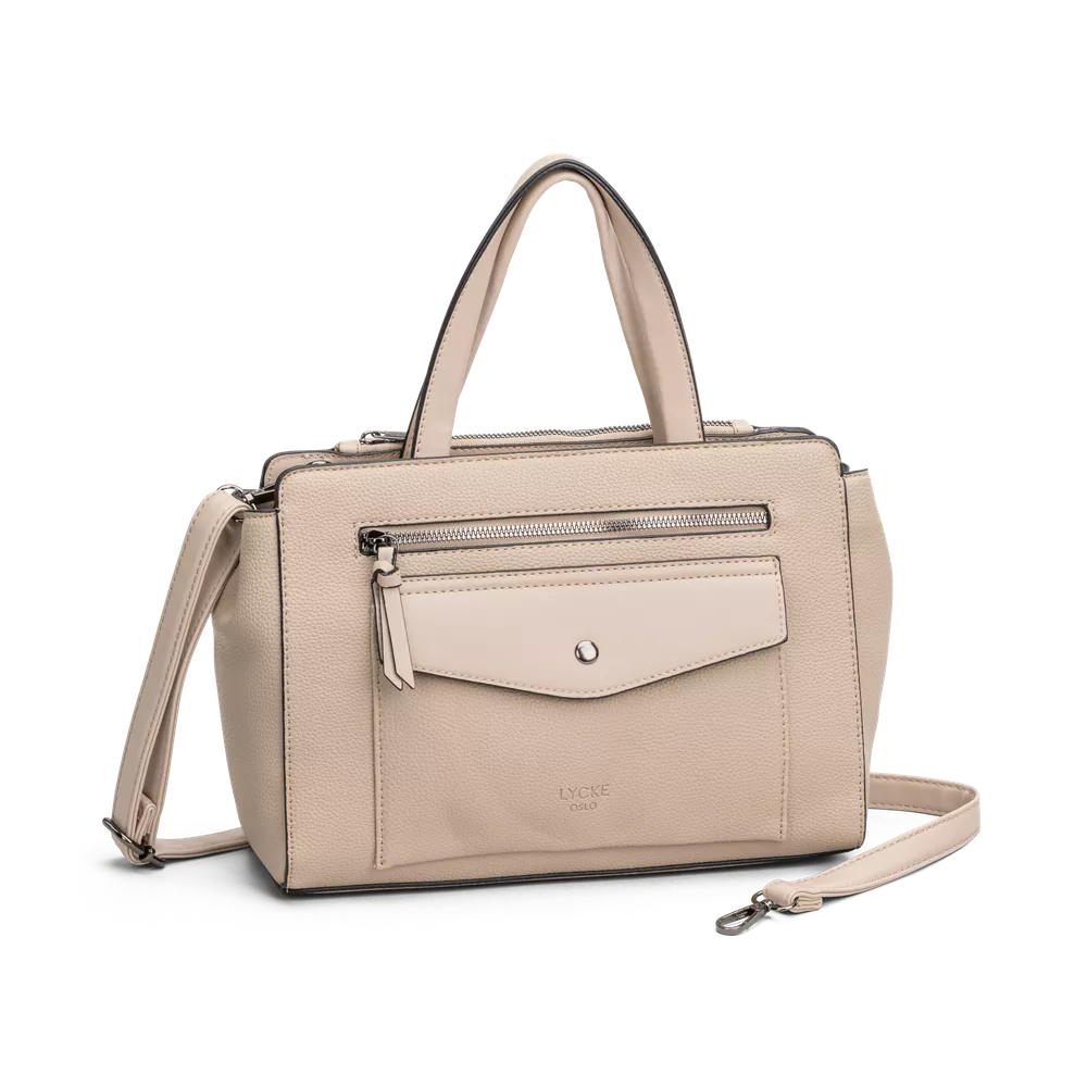 Håndveske | Avtagbar Skulderstropp | Medium | Bærehåntak | Taupe | Dani