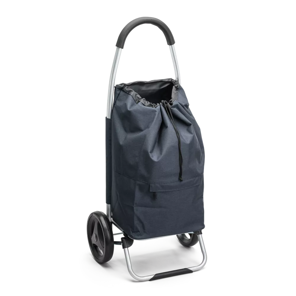 Handletralle | Blå | Store Hjul | Aluminium | Shopping trolley