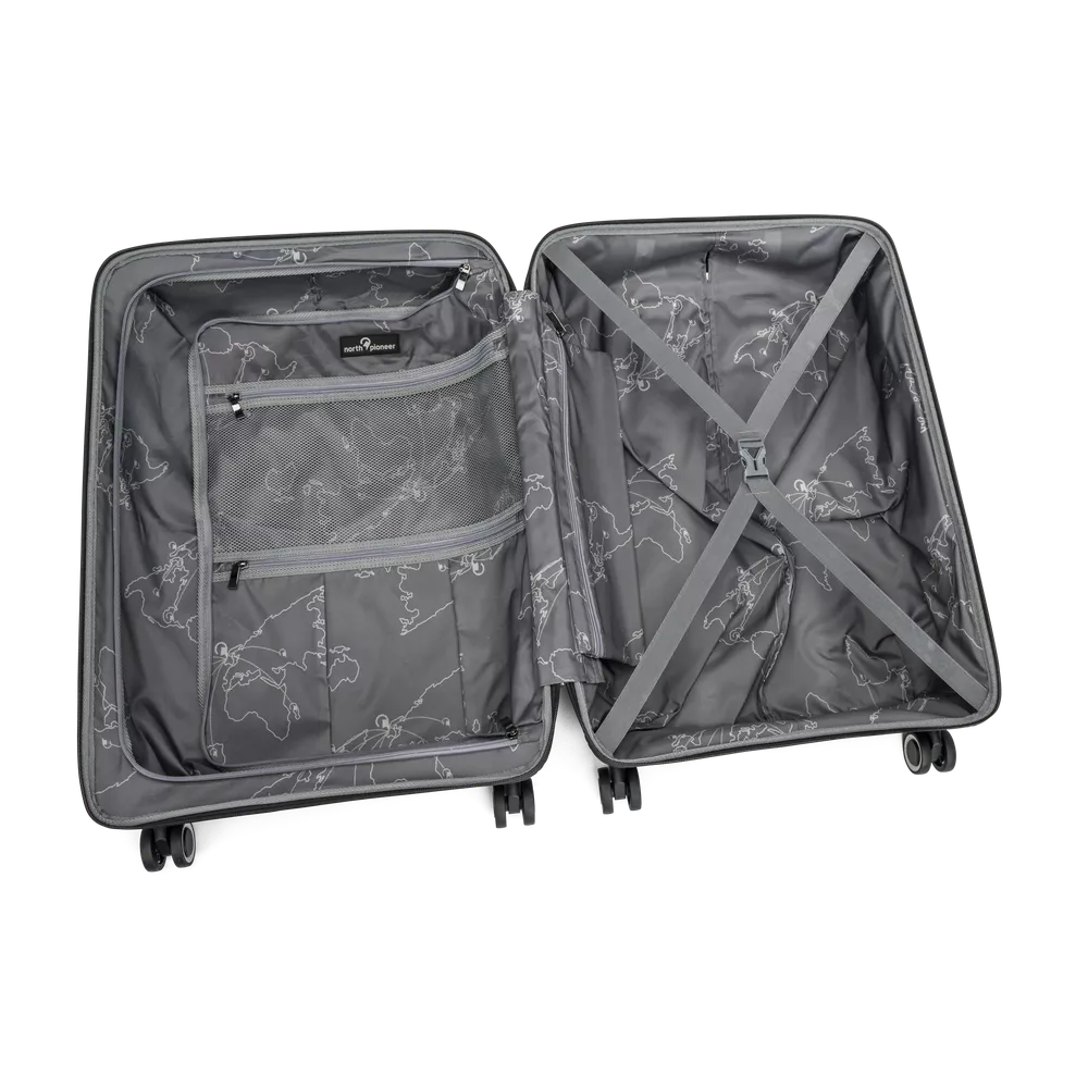 Stor Koffert | 77 cm | 4 Hjul | Sort | Kodelås - TSA | Oslo koffert