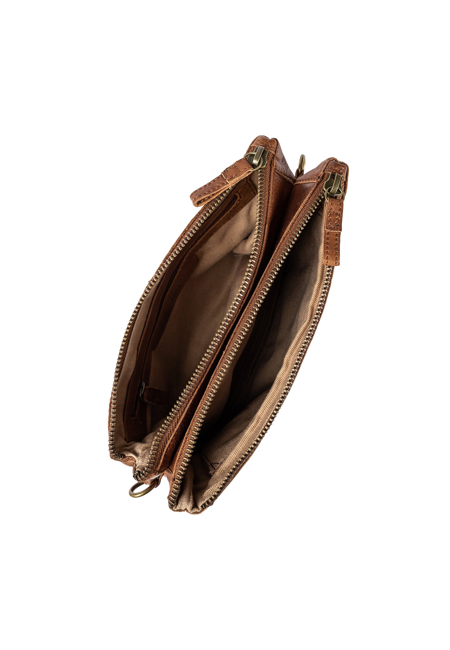 Oslo Urban Walnut liten skinnveske innside