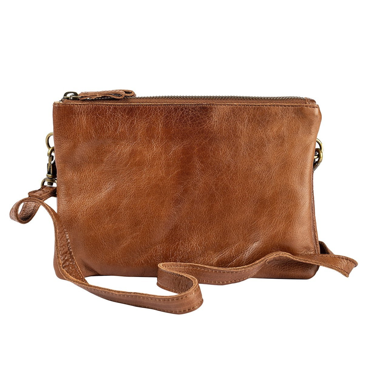 Oslo Urban Walnut liten skinnveske front side