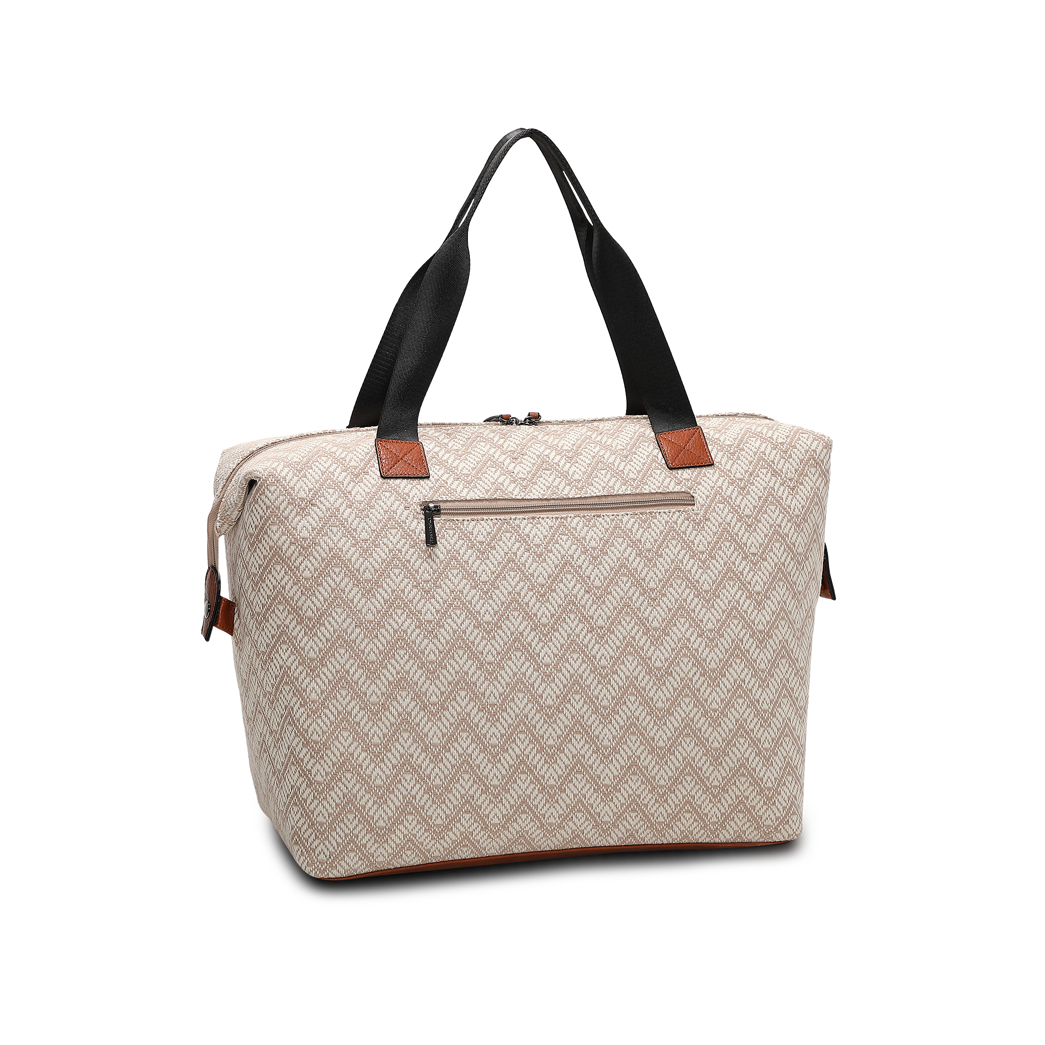Weekendbag | Beige/hvit | Romslig Hovedrom | 8043708 Flora