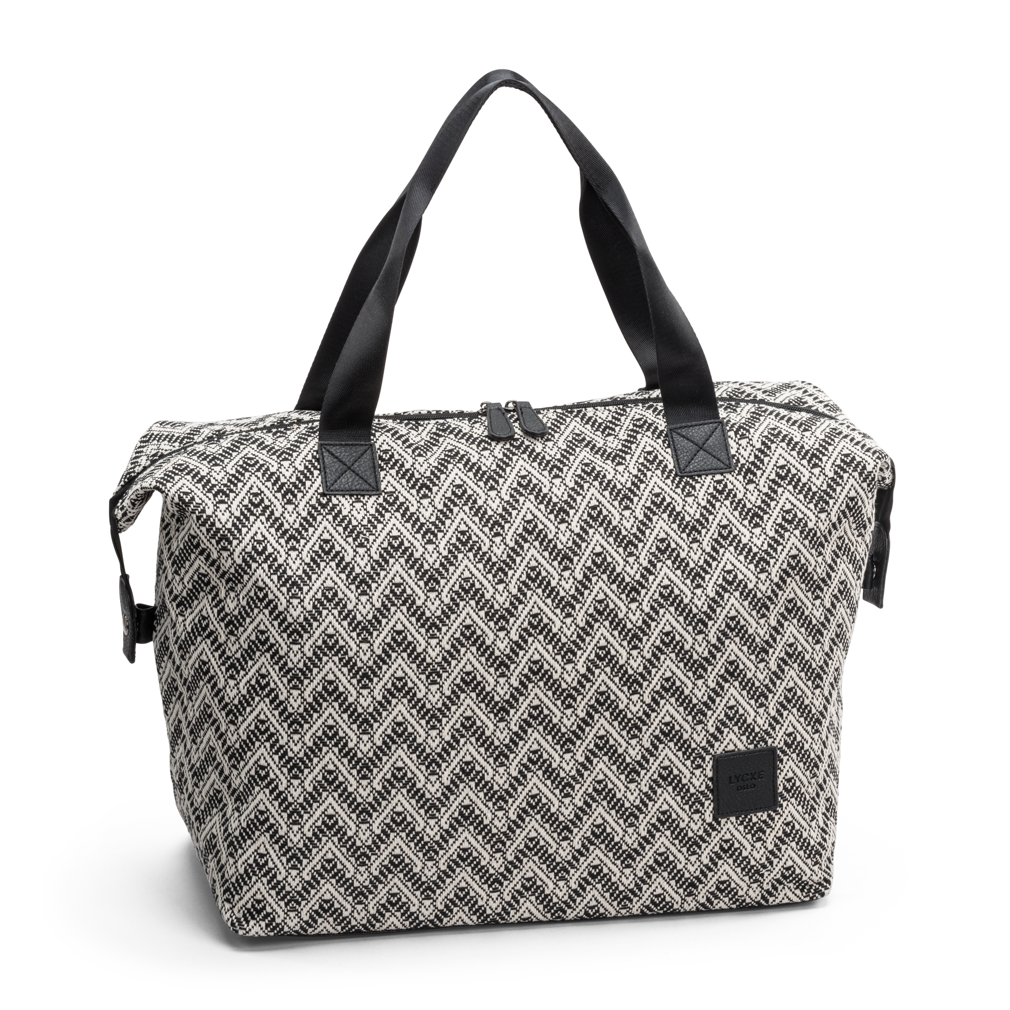 Weekendbag | Sort/hvit | Romslig Hovedrom | 8043708 Flora