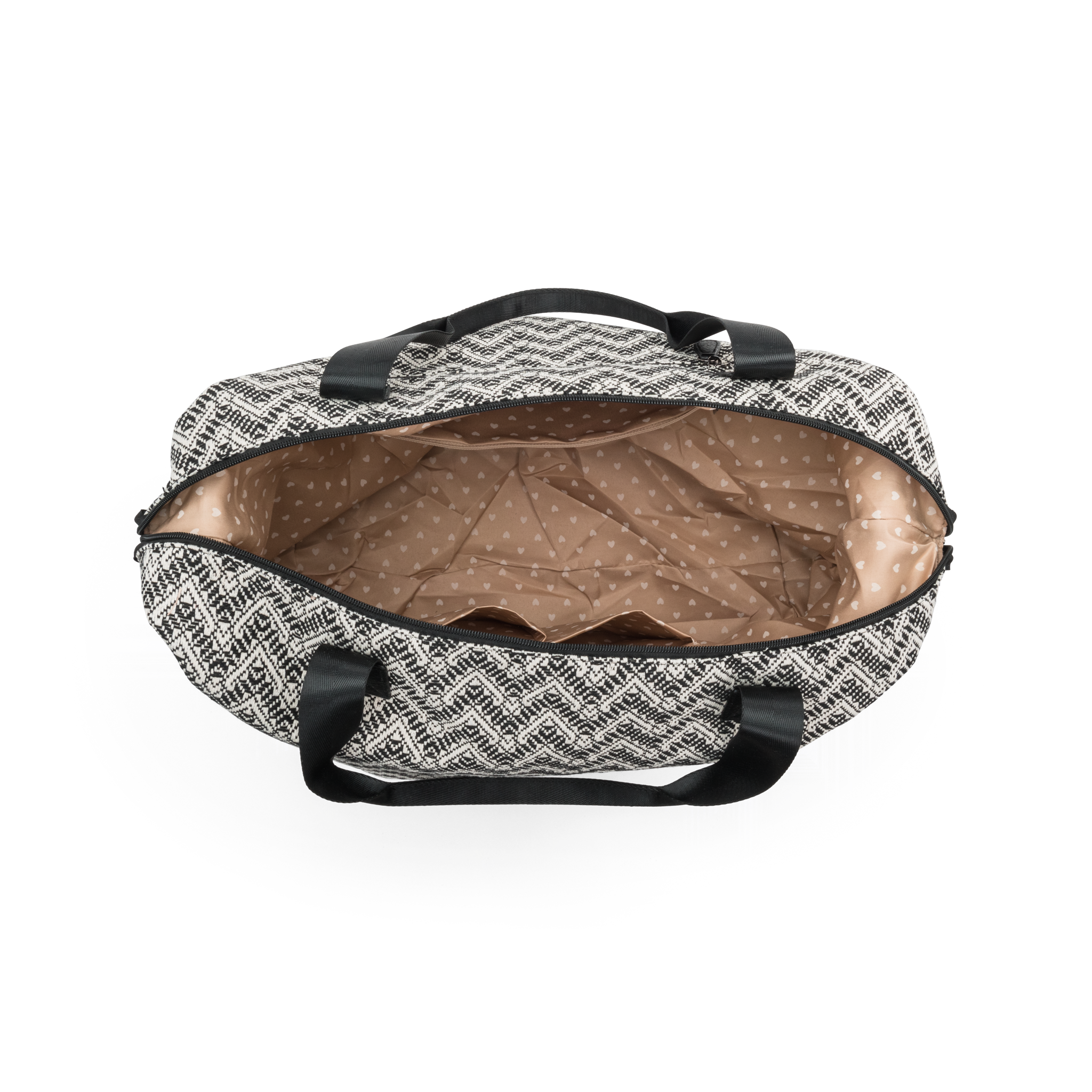 Weekendbag | Sort/hvit | Romslig Hovedrom | 8043708 Flora