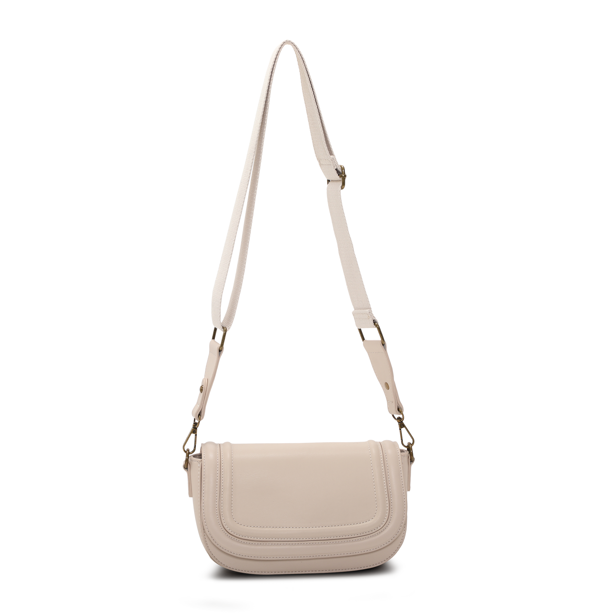 Klaffveske | Beige | Bred Reim | 8051302 Kongsberg