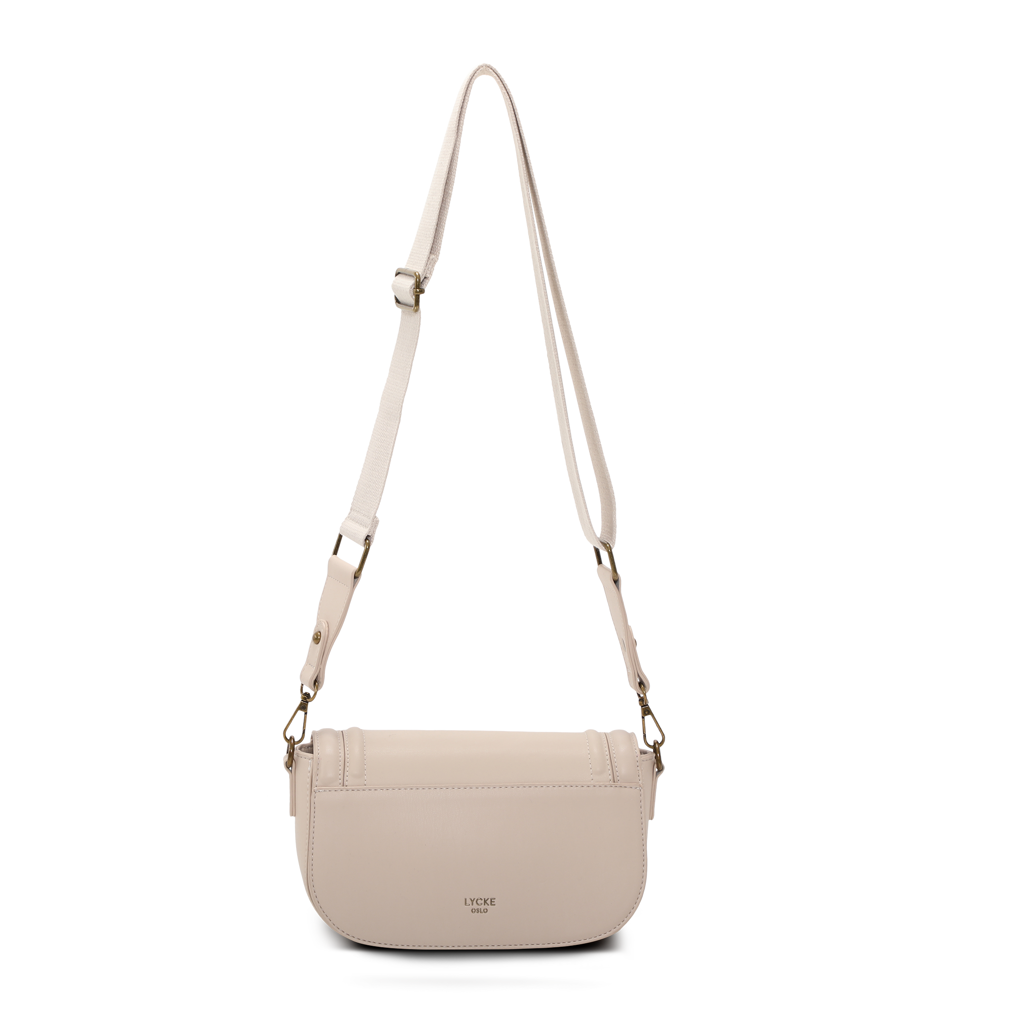 Klaffveske | Beige | Bred Reim | 8051302 Kongsberg