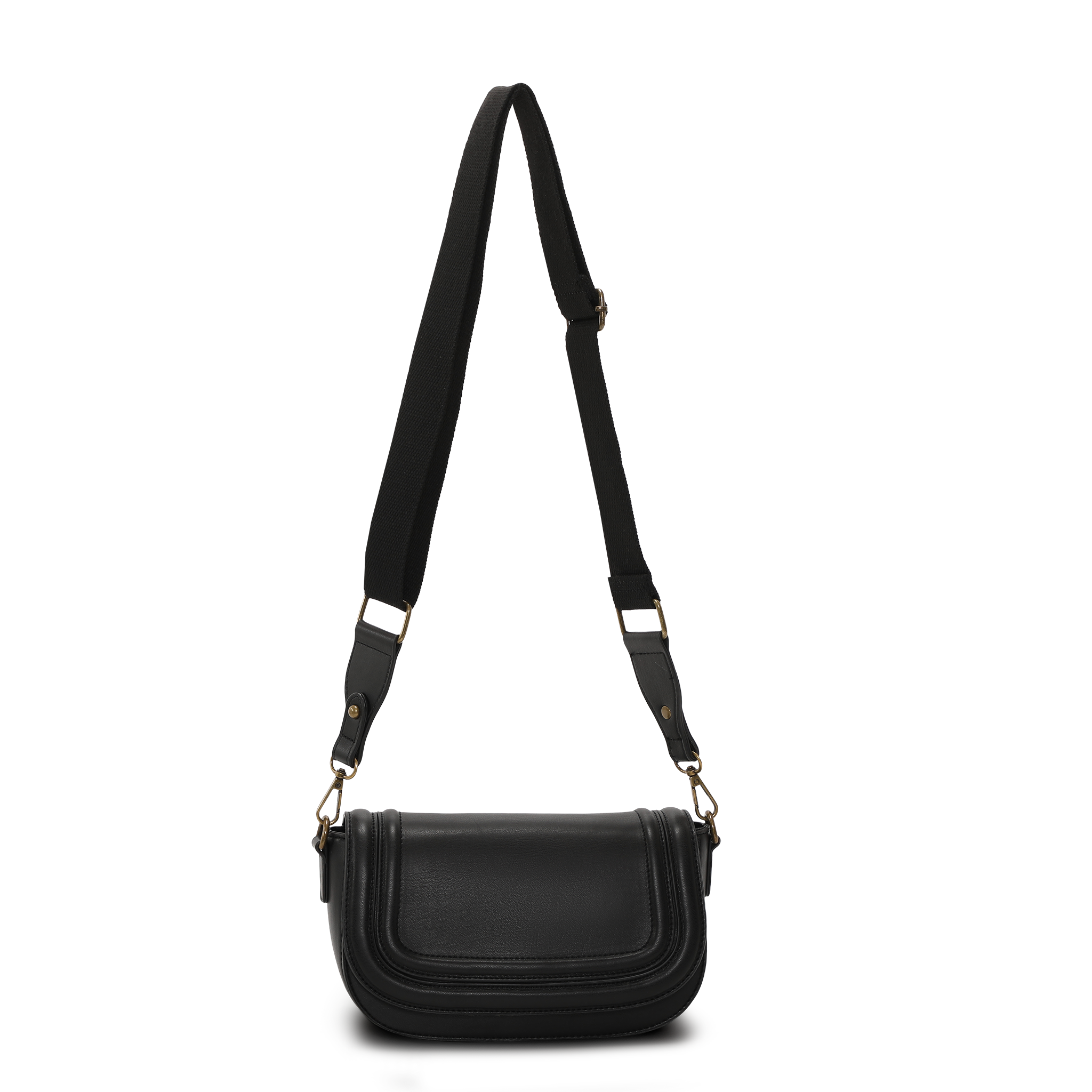 Klaffveske | Sort | Bred Reim | 8051302 Kongsberg