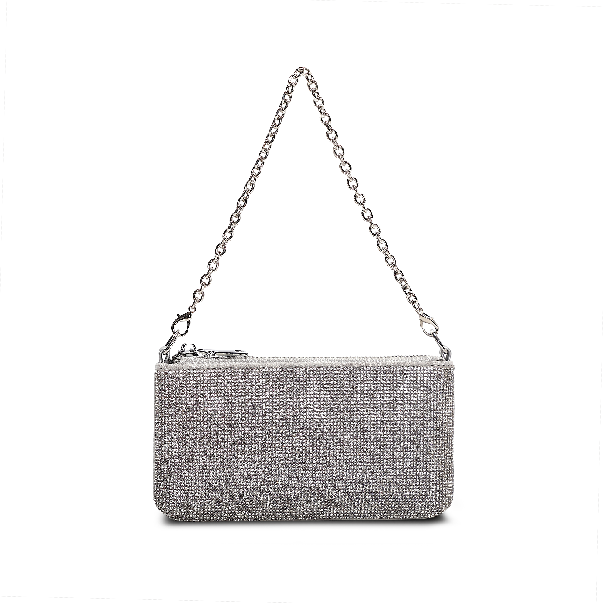 Clutch | Sølv | Selskapsveske | Langreim følger | 8051364