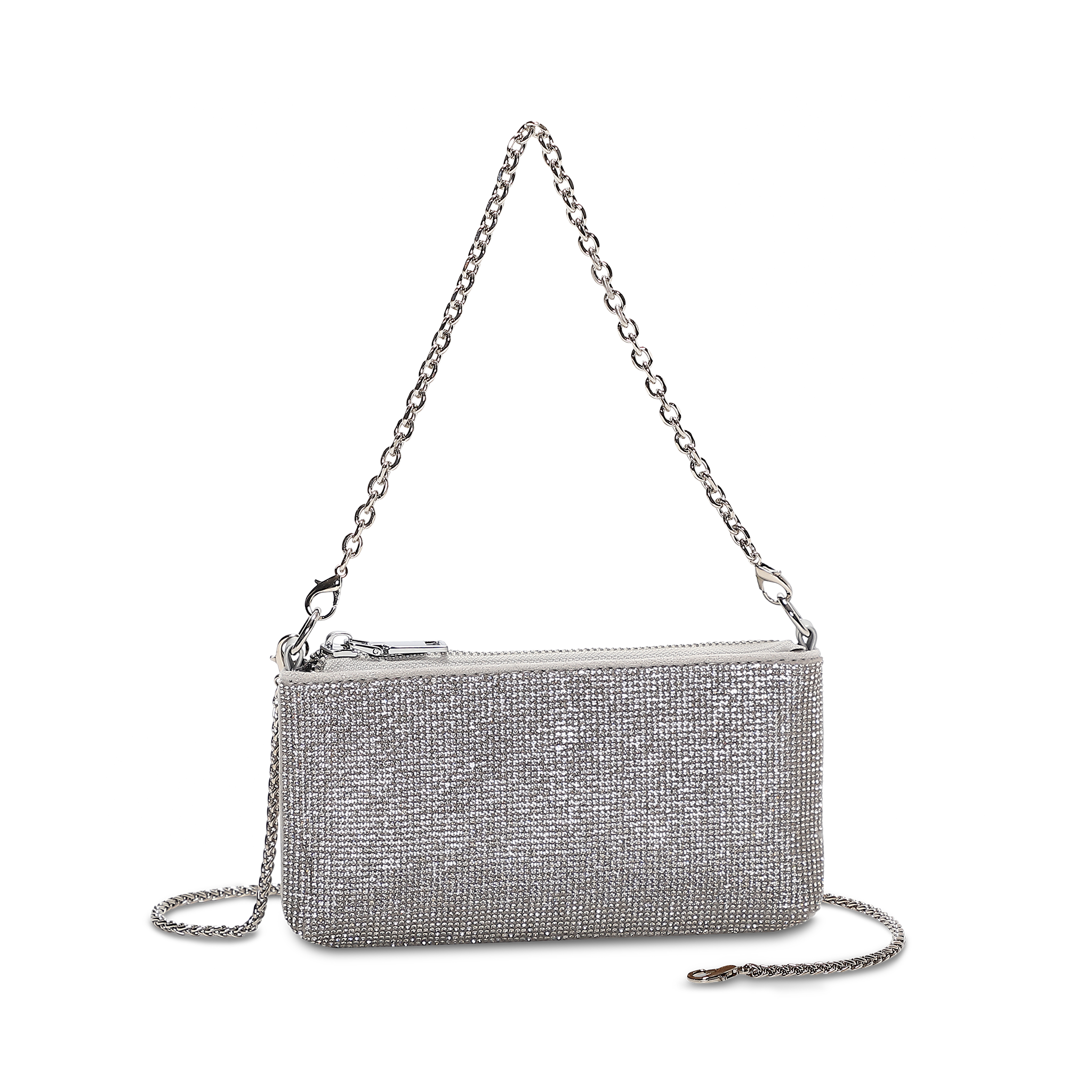 Clutch | Sølv | Selskapsveske | Langreim følger | 8051364