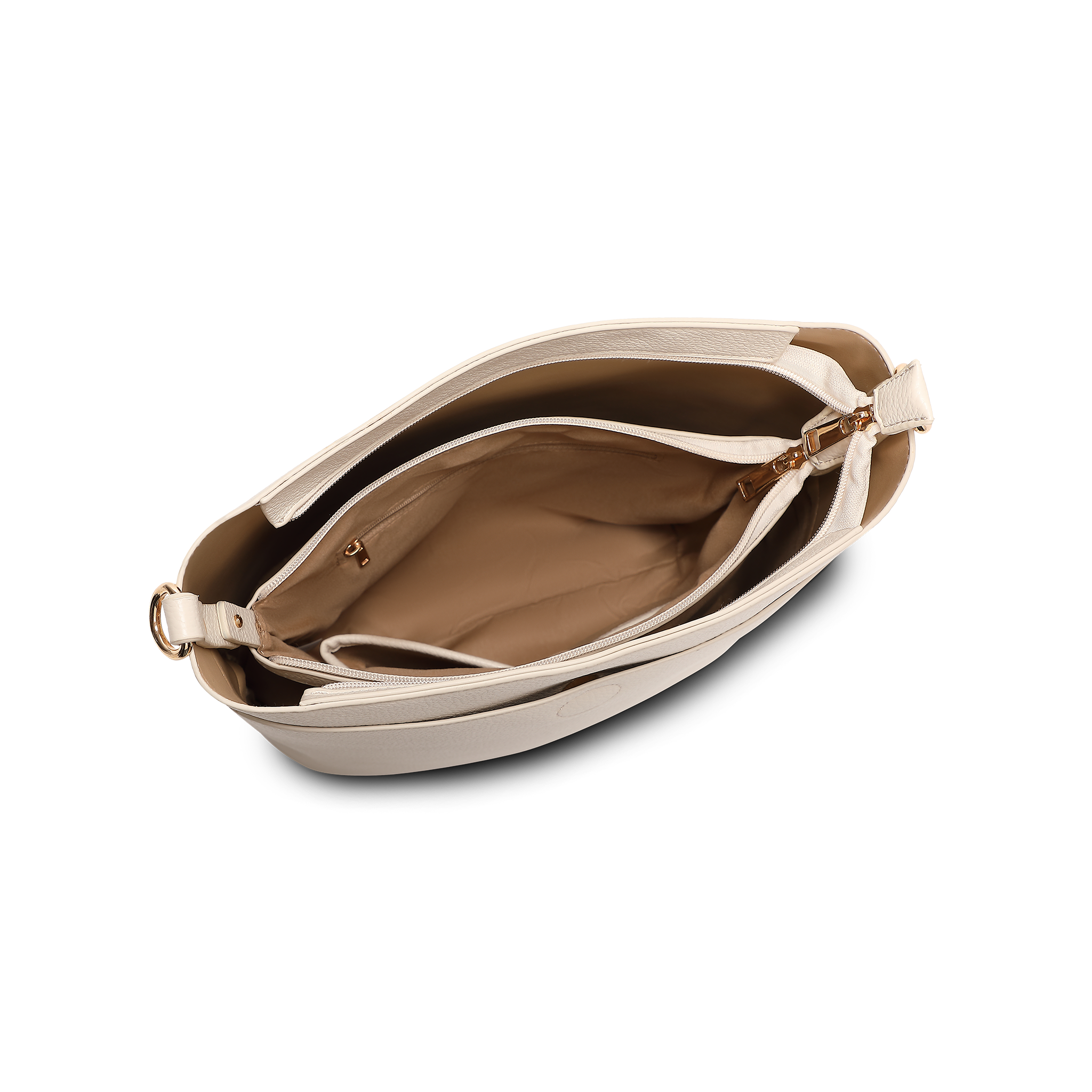 Vera Bøtteveske – Beige, 2-i-1