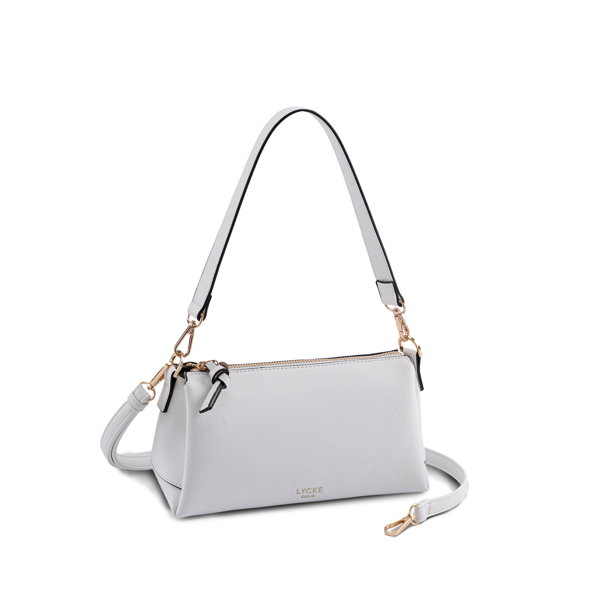 Skulderveske | mange rom | Hvit | 8061140 Egersund