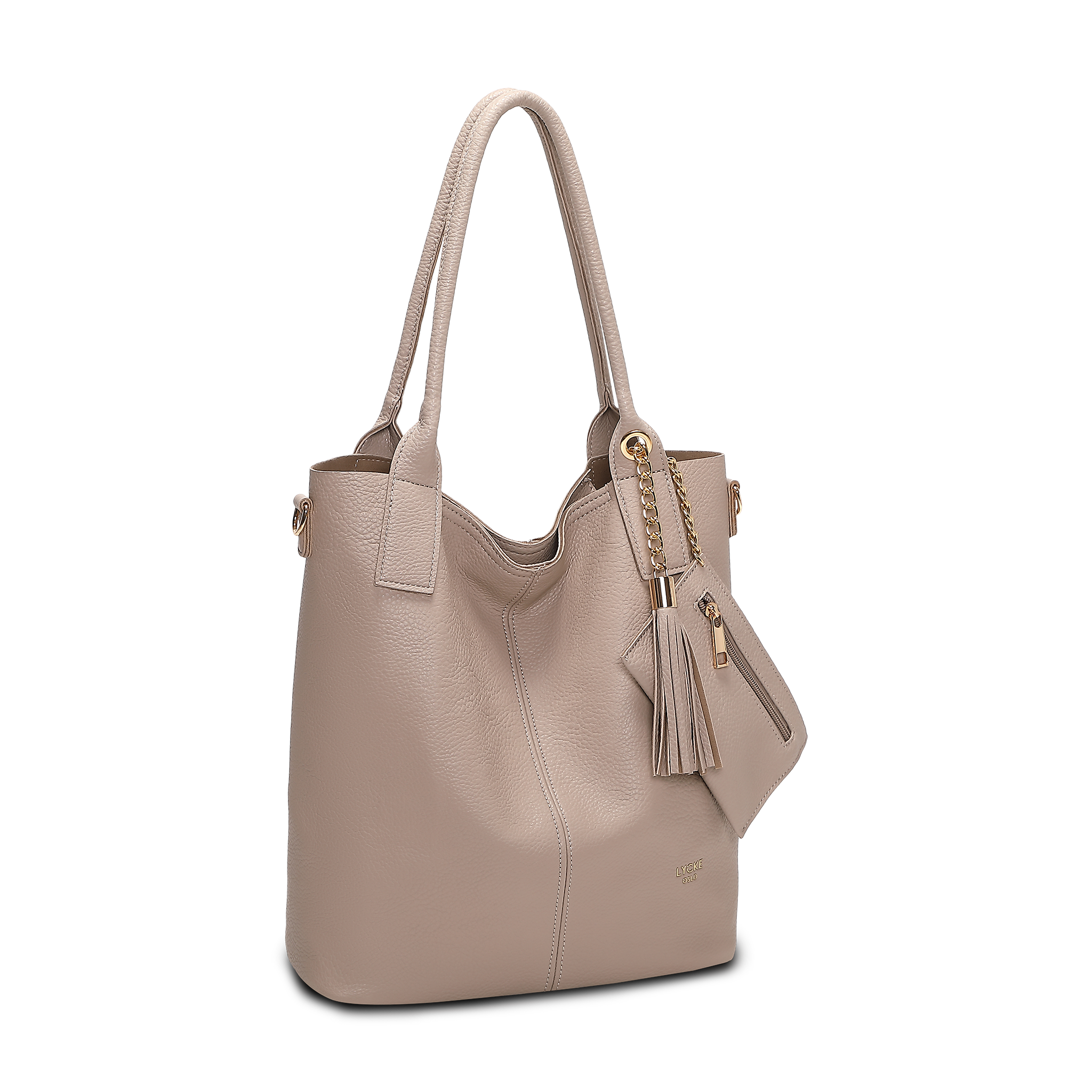 Tote bag | Imitert skinn | Lys Taupe | 8061501 Mary