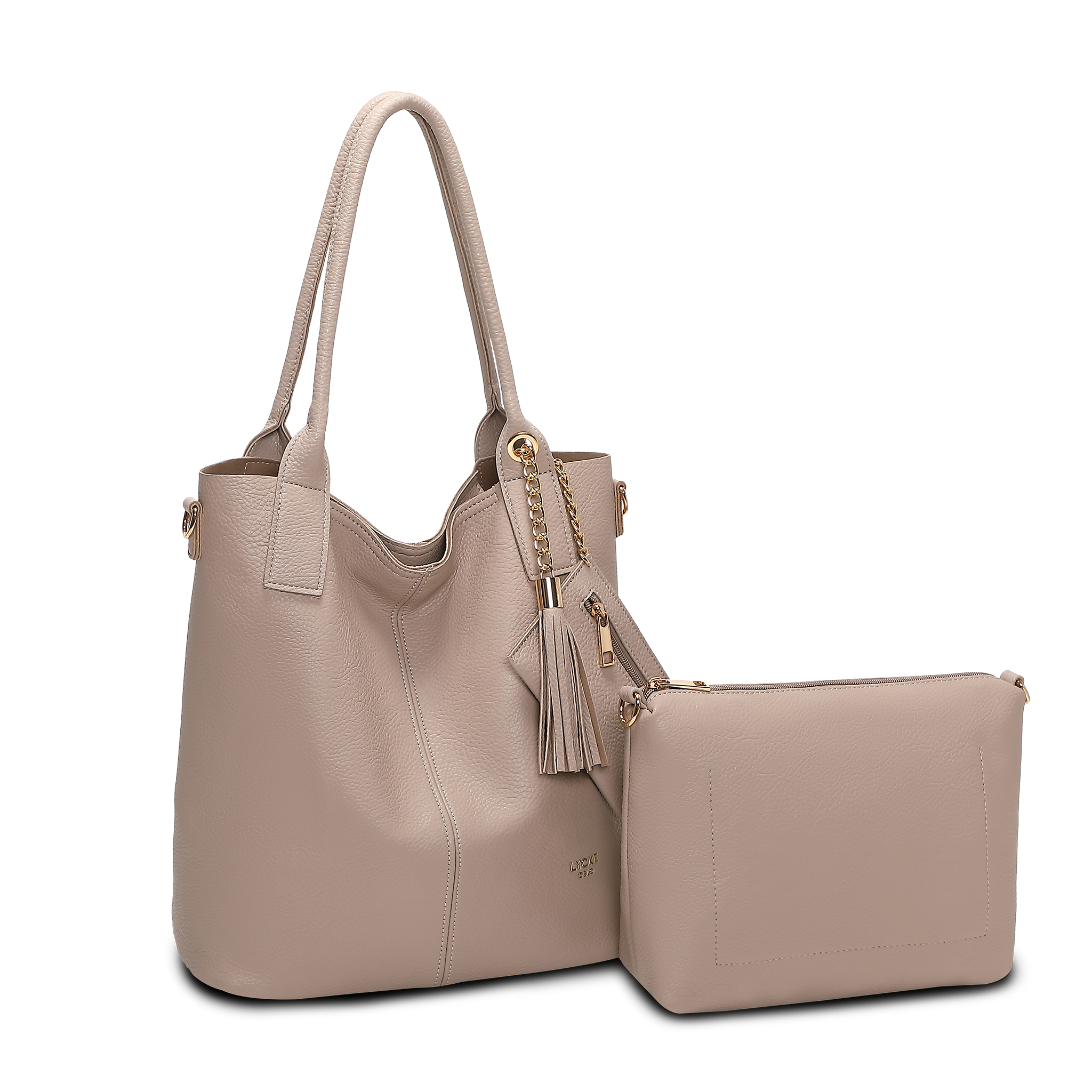 Tote bag | Imitert skinn | Lys Taupe | 8061501 Mary
