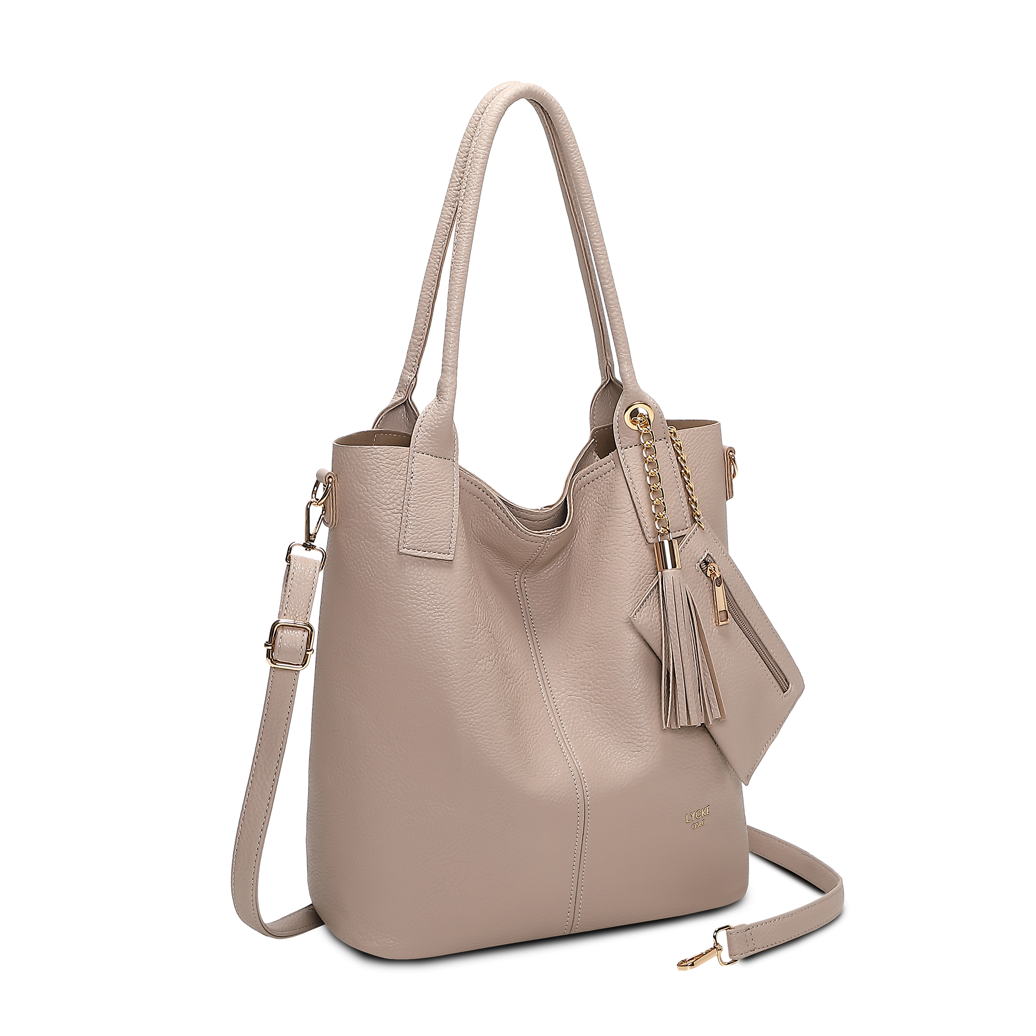 Tote bag | Imitert skinn | Lys Taupe | 8061501 Mary