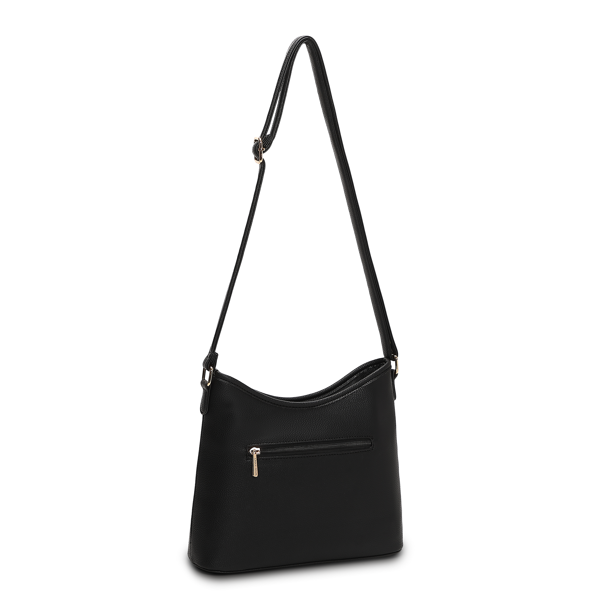 Skulderveske med lang reim | Sort | 8061515 Saga