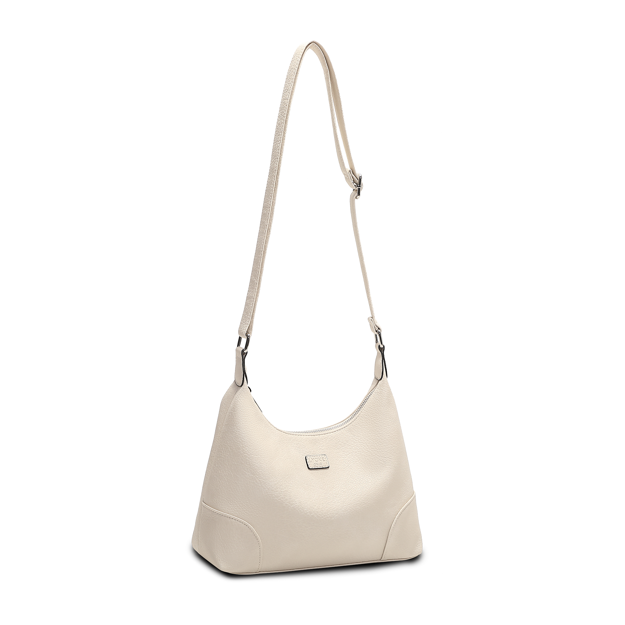 Skulderveske | Glidelås i toppen | Beige | 8061520 Nora