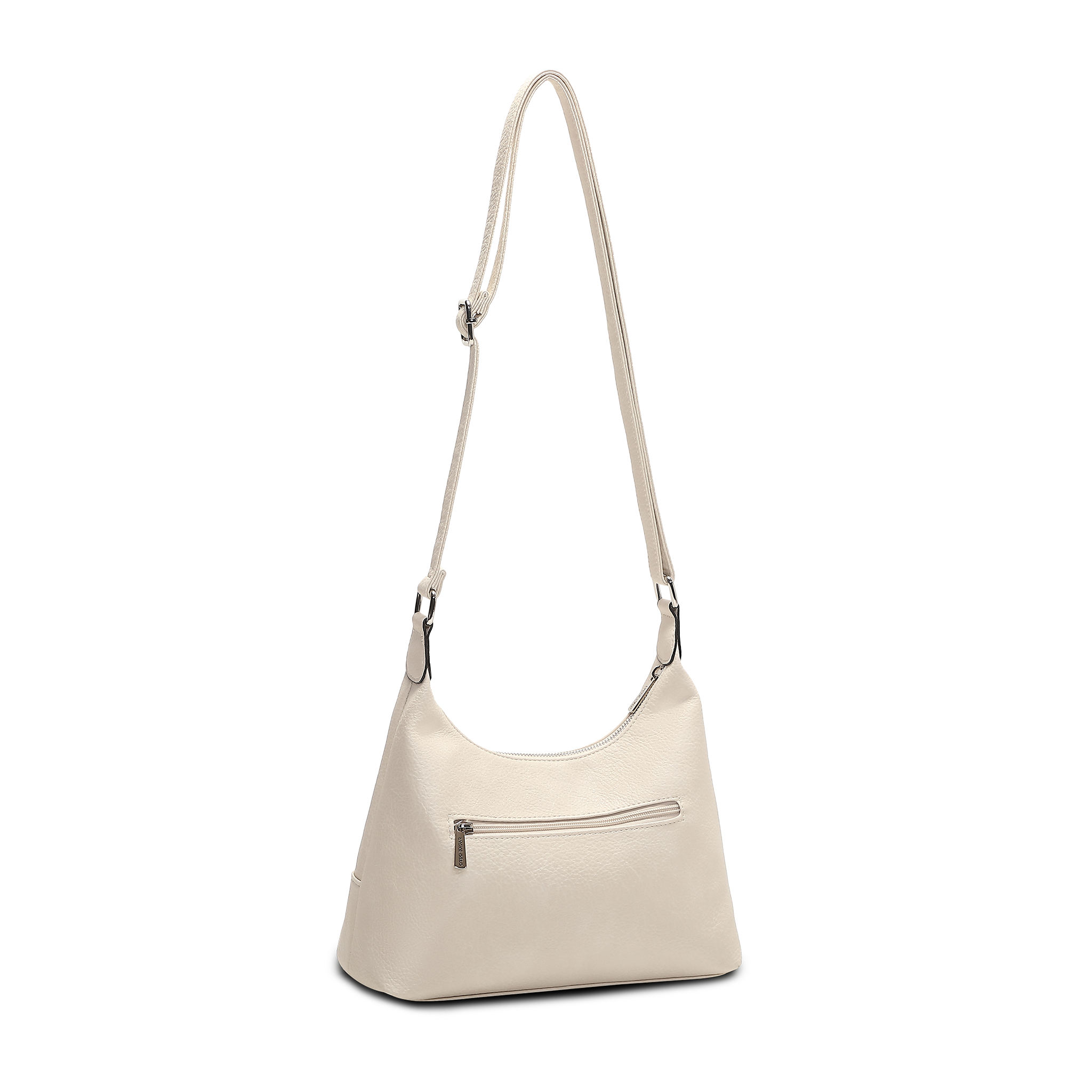 Skulderveske | Glidelås i toppen | Beige | 8061520 Nora