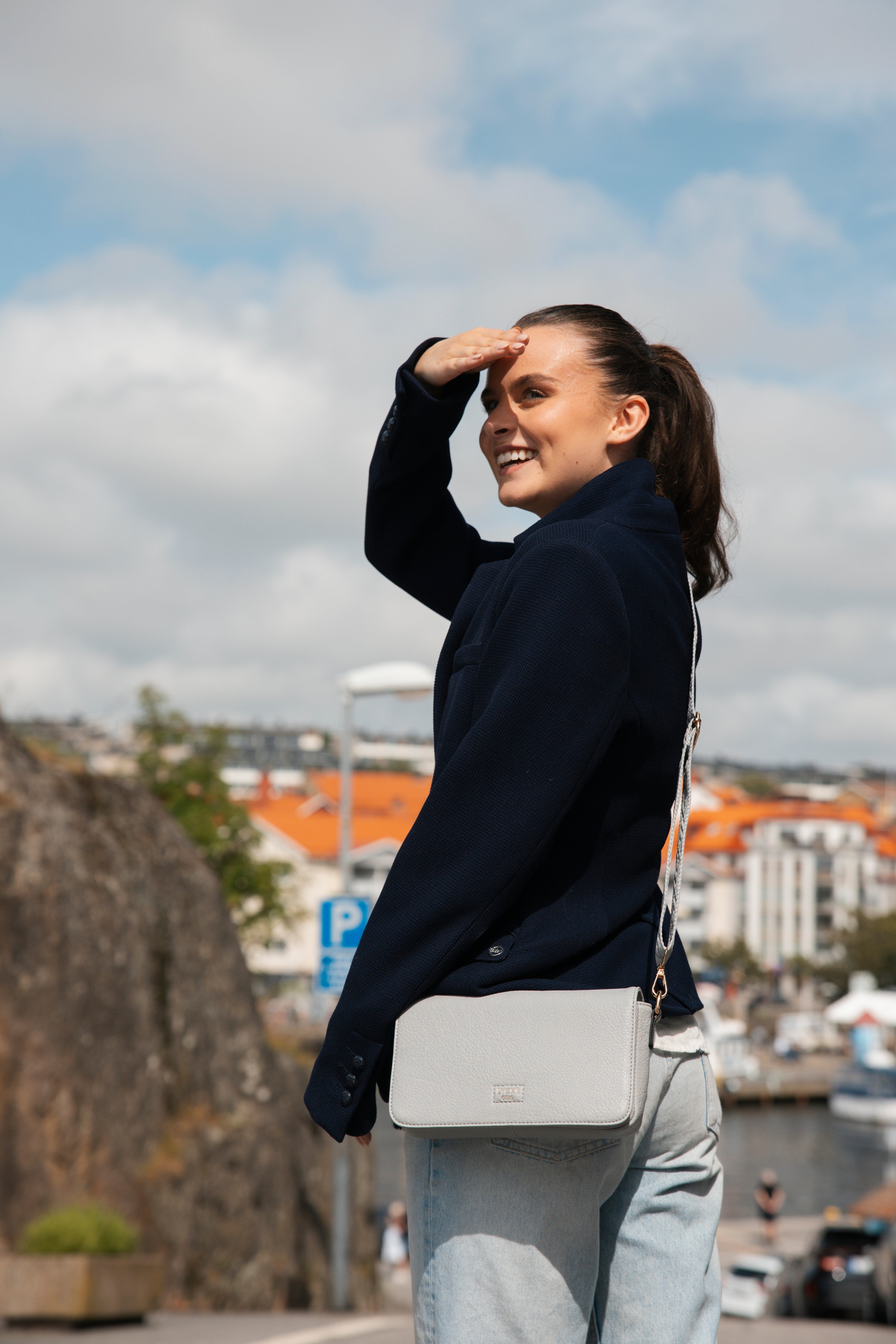 Crossbody veske | To reimer | Grå | 8061525 Alma