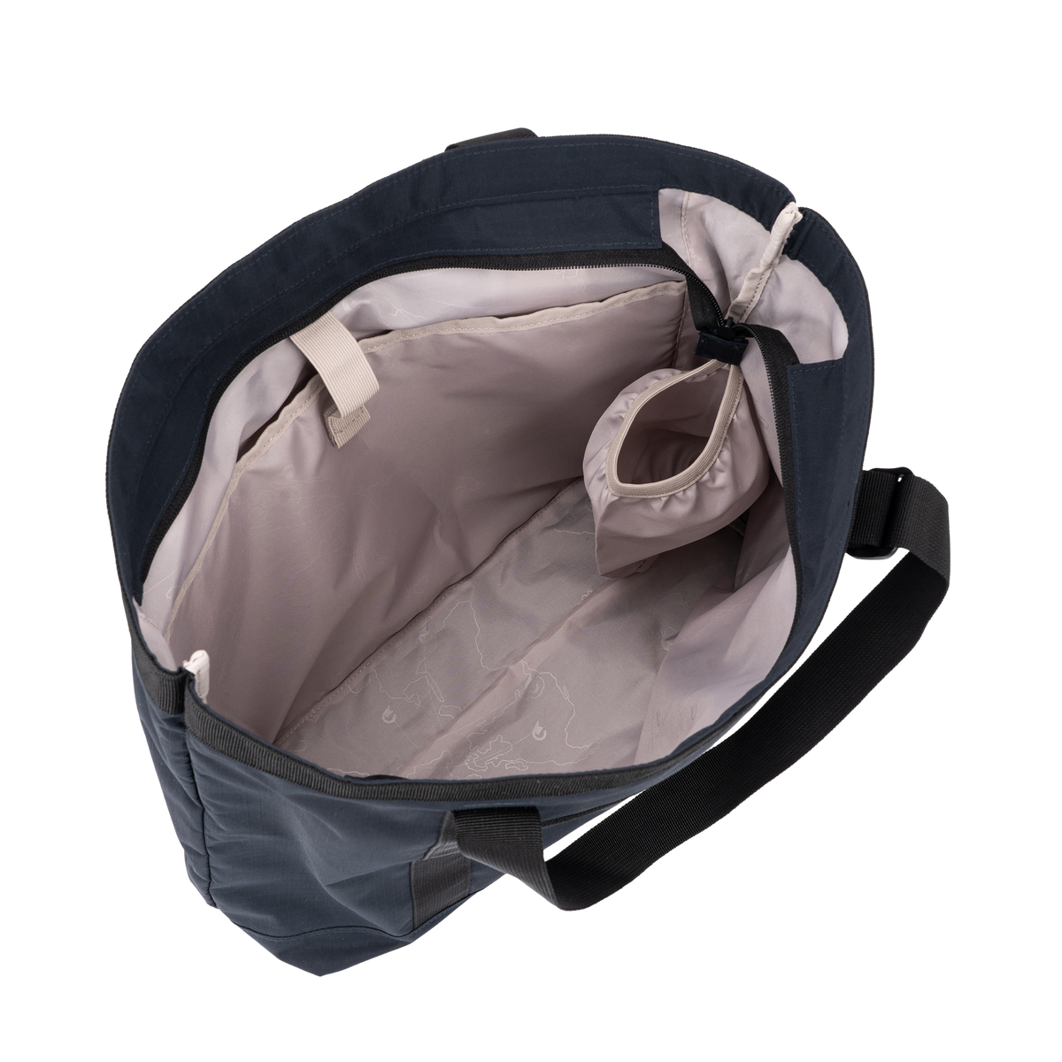 Tote bag – romslig reiseveske med laptoprom, Navy