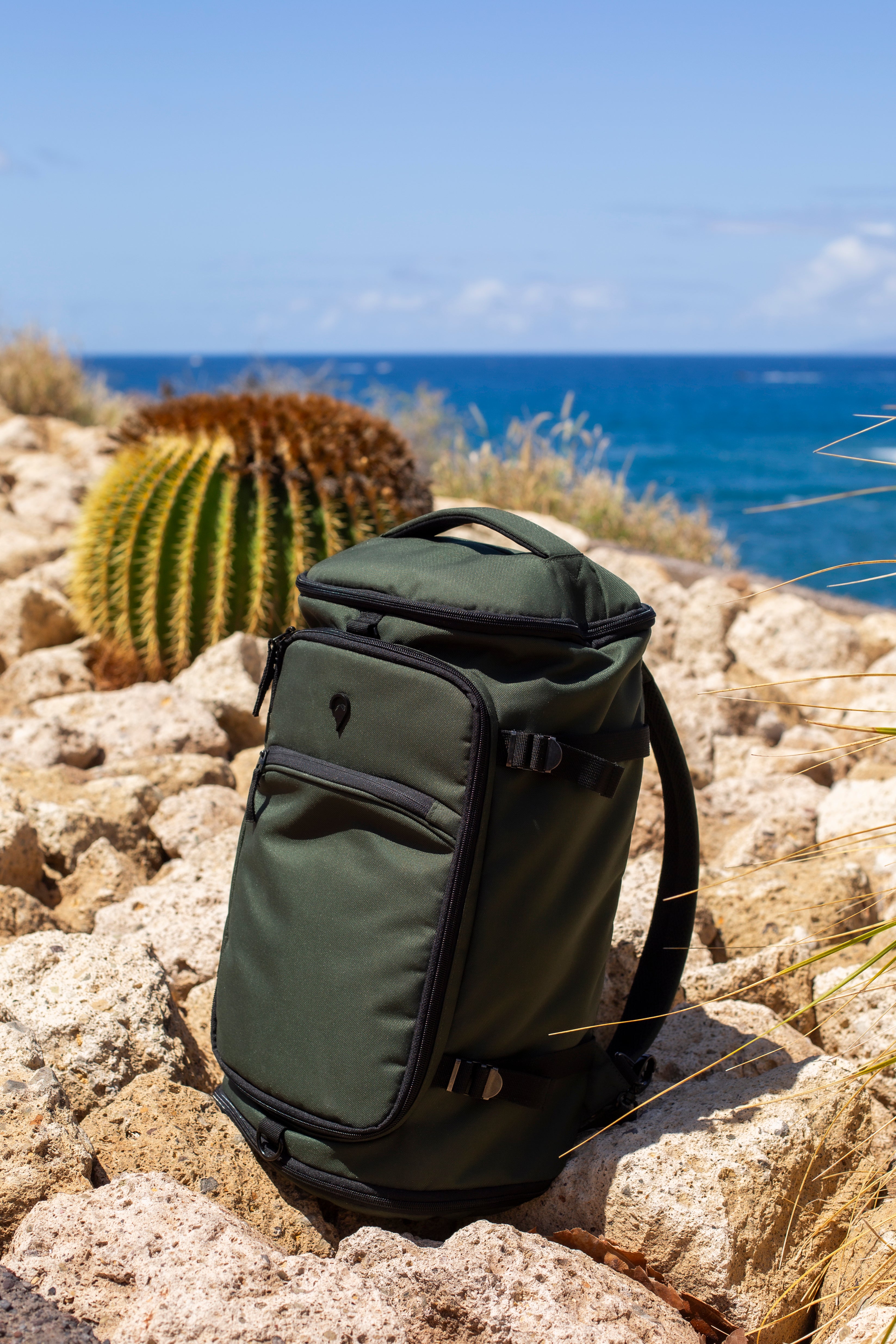 Kombinert Sekk og Bag | Grønn | Perfekt til trening | Barrel Bag