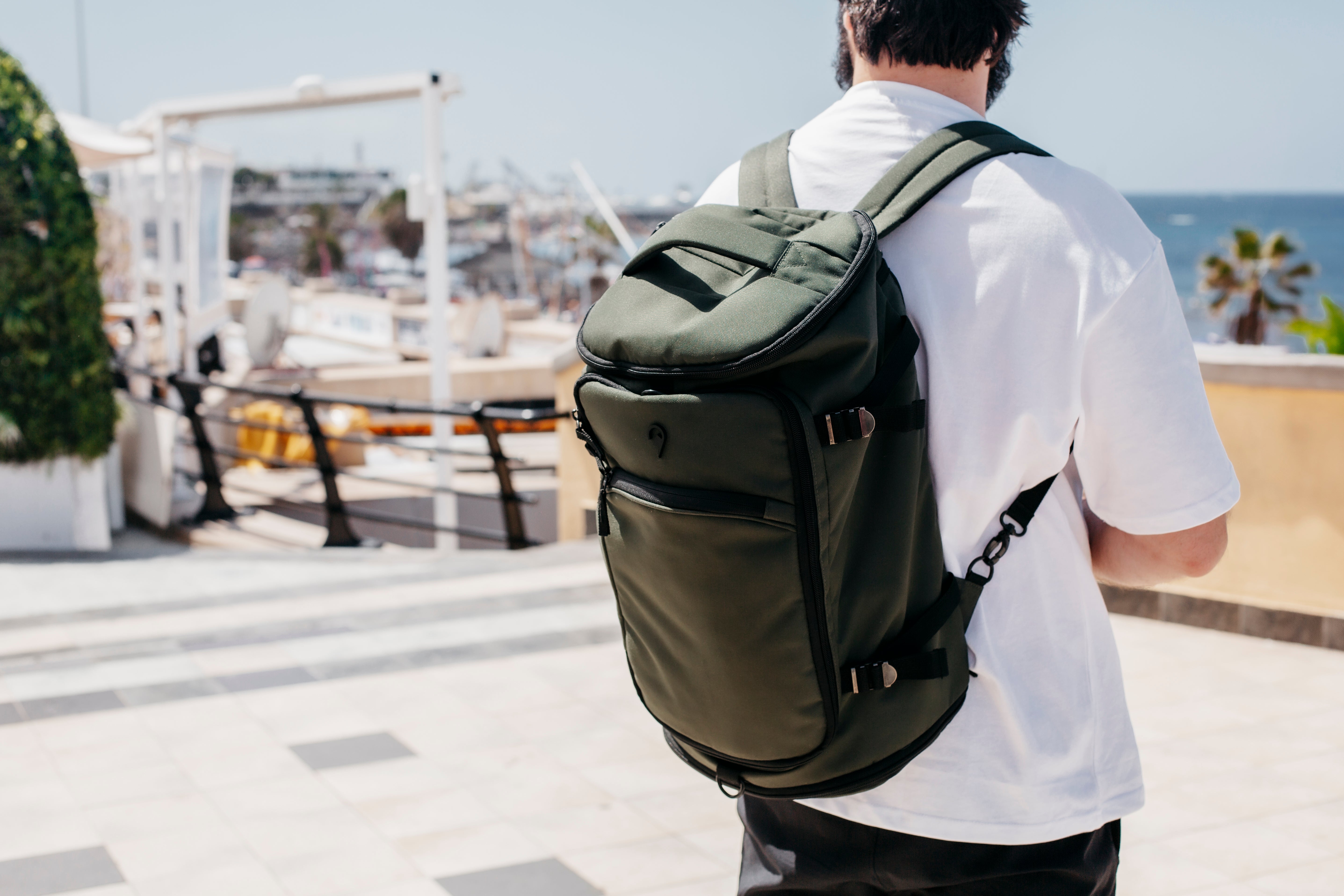 Kombinert Sekk og Bag | Grønn | Perfekt til trening | Barrel Bag