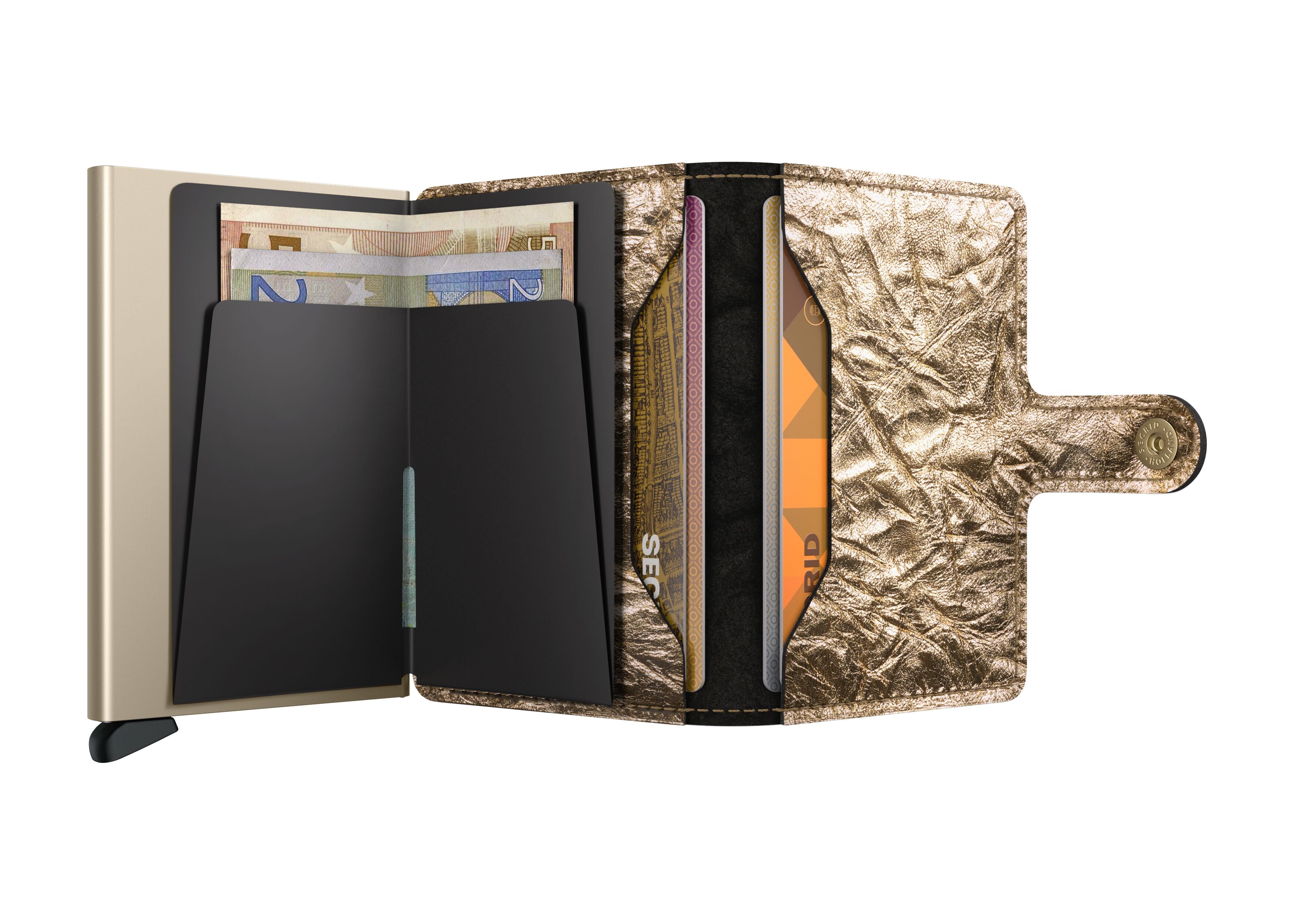 Kortholder | Lommebok | Gold | Pop-Up | Secrid Miniwallet