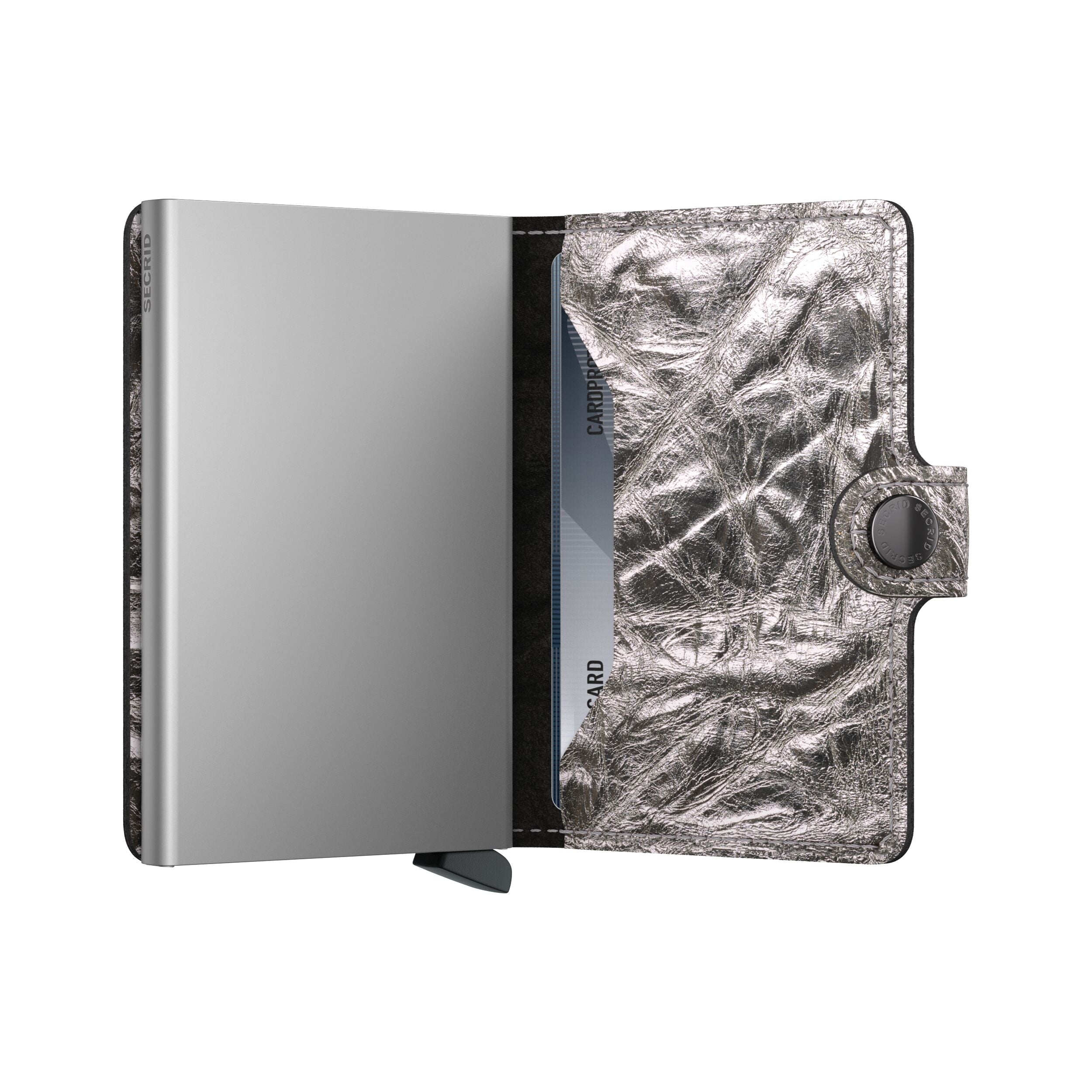 Kortholder | Lommebok | Silver | Pop-Up | Secrid Miniwallet
