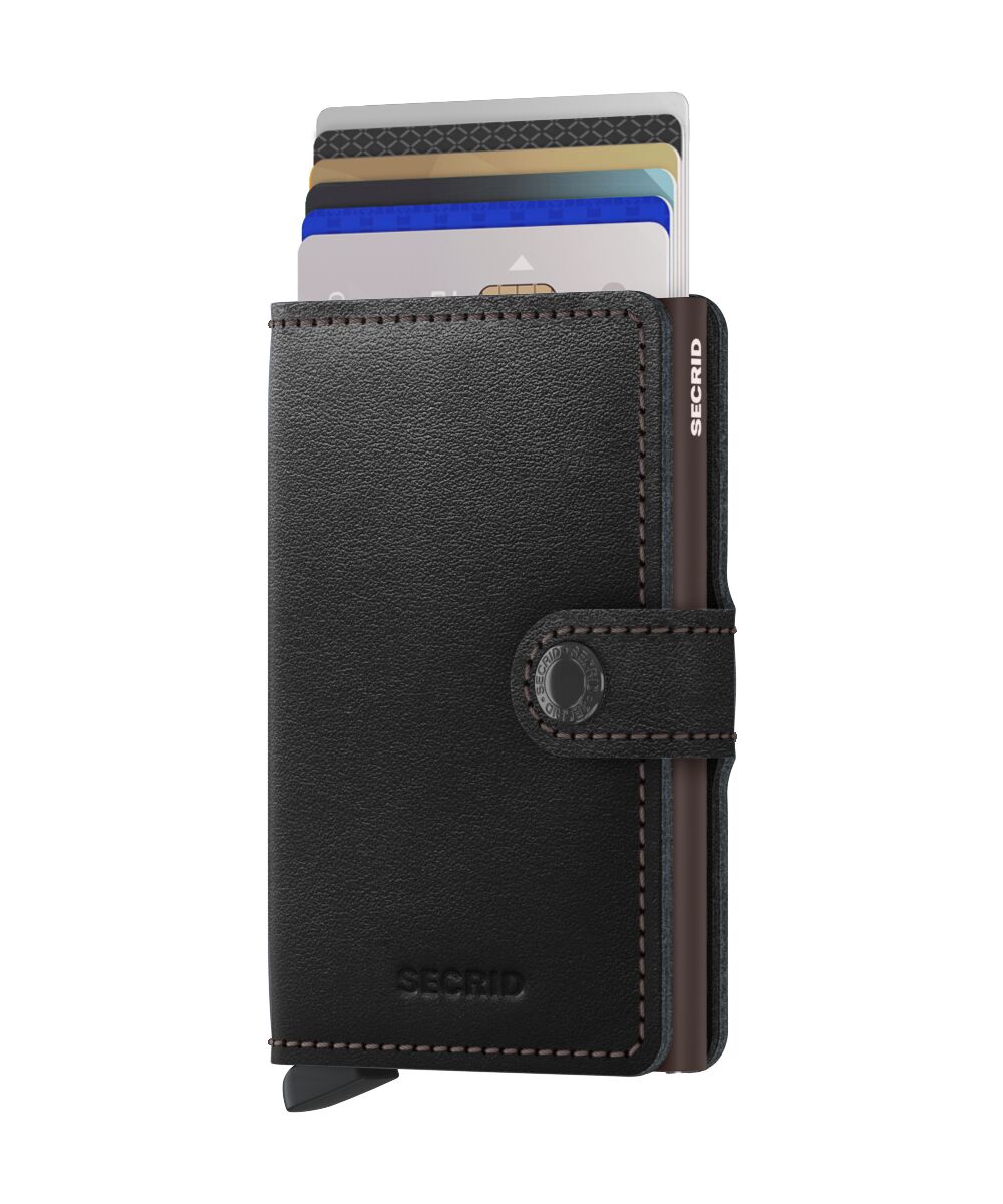 Kortholder | Lommebok | Sort/brun | Pop-Up | Secrid Miniwallet