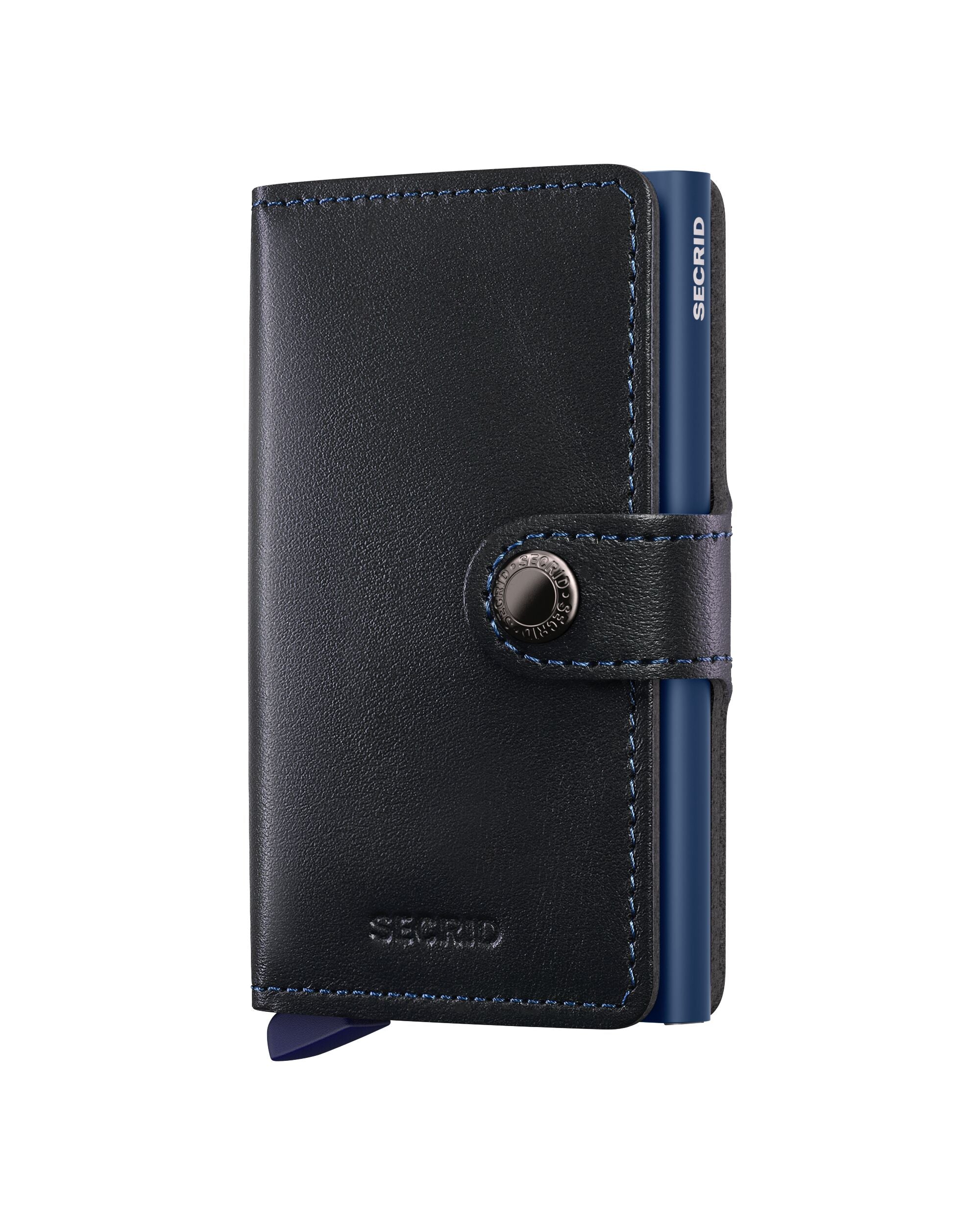 Kortholder | Lommebok | Sort/Blå | Pop-Up | Secrid Miniwallet