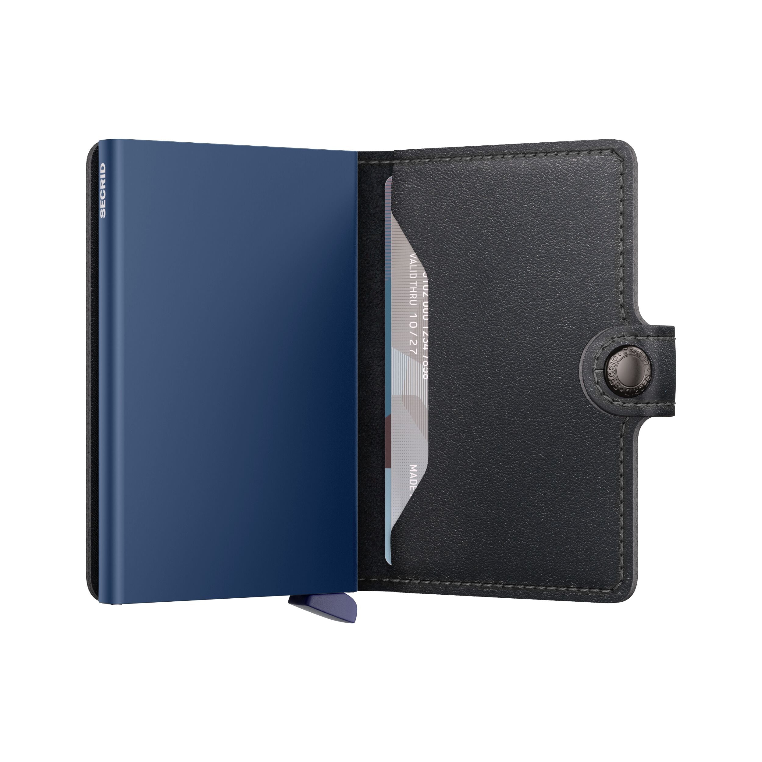 Kortholder | Lommebok | Sort/Blå | Pop-Up | Secrid Miniwallet