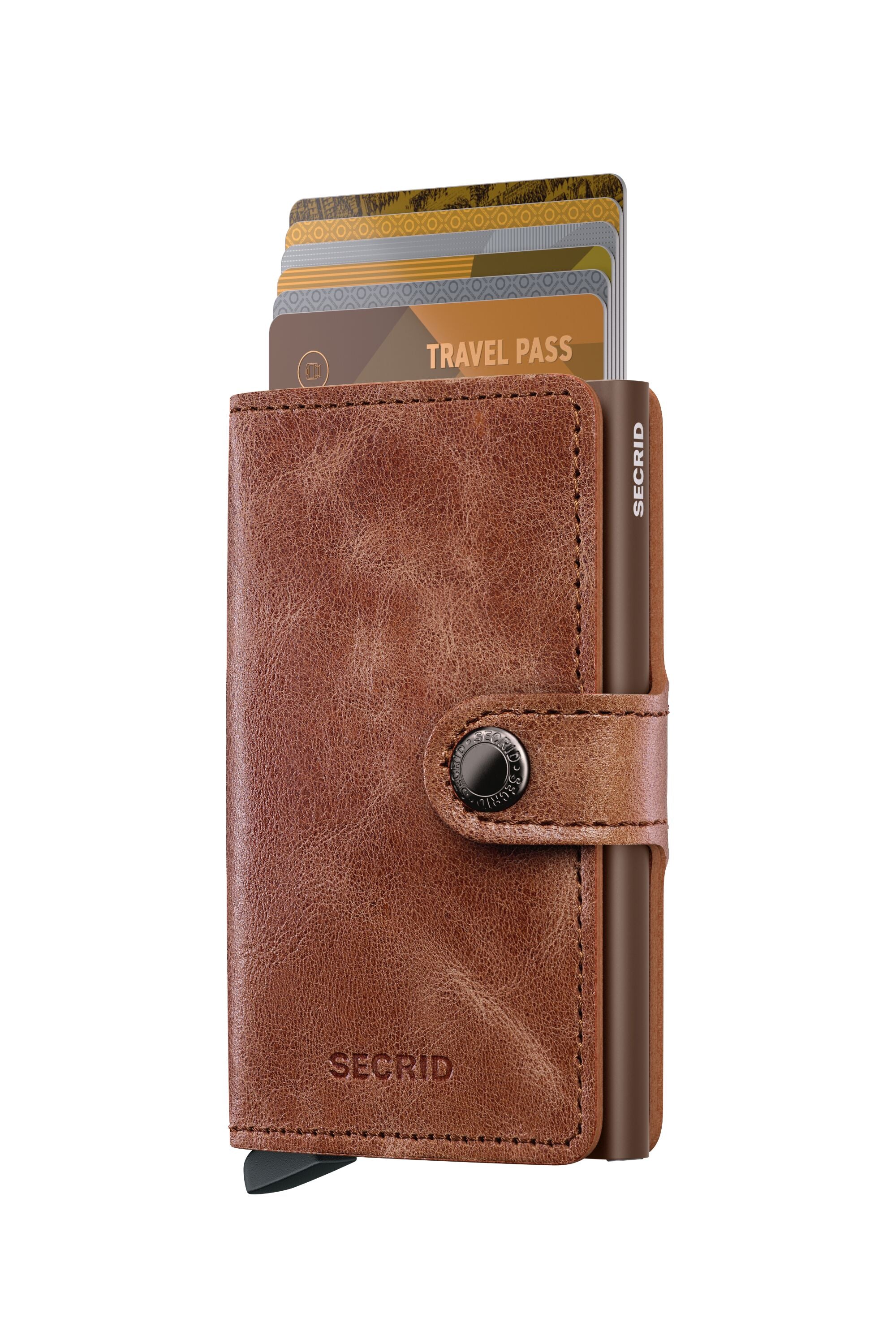 Kortholder | Lommebok | Cognac Brown | Pop-Up | Secrid Miniwallet