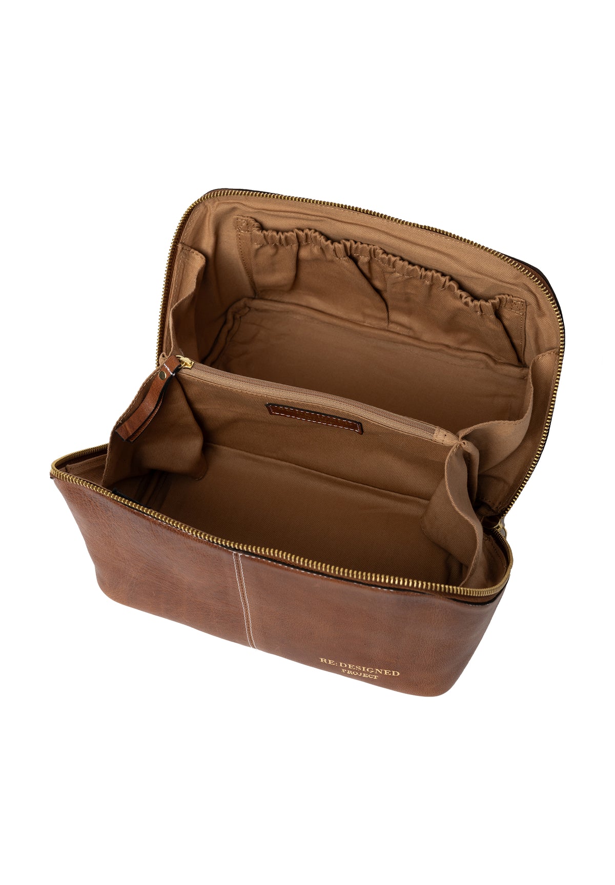 Project 9, Strikkemappe, Skinn, Walnut/Gold