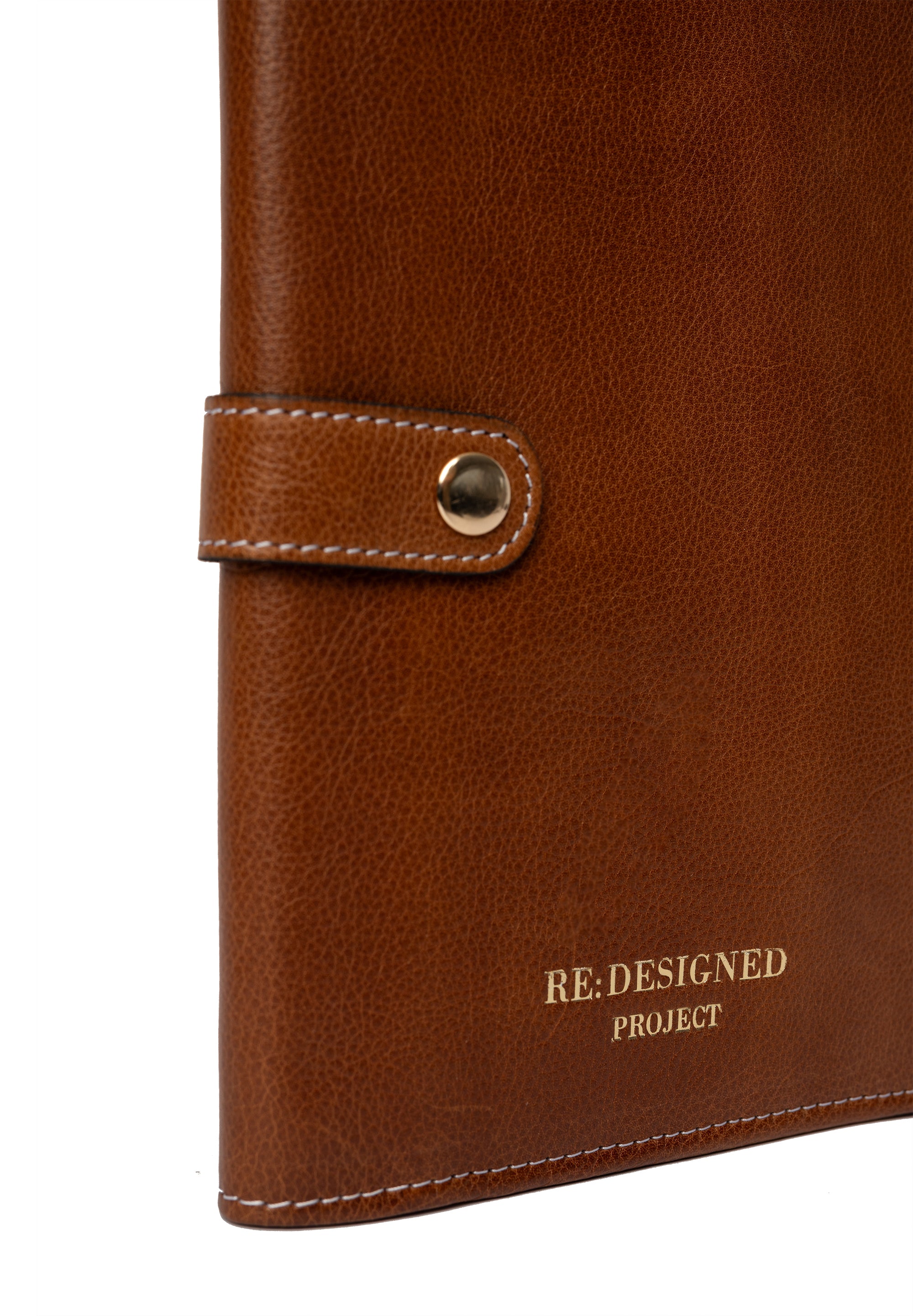 Project 14 Strikkeetui – Skinn, Walnut/Gull